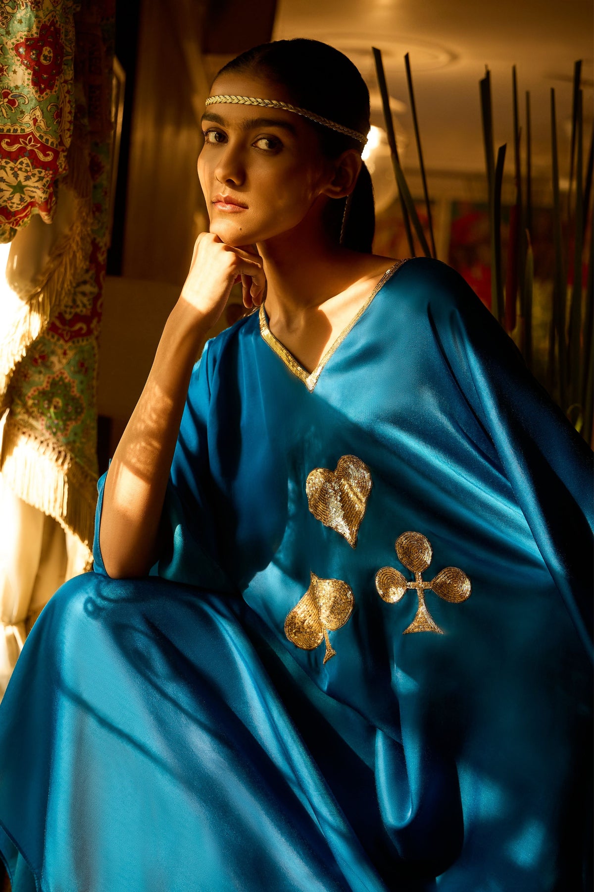 Ace of Spades Blue Kaftan