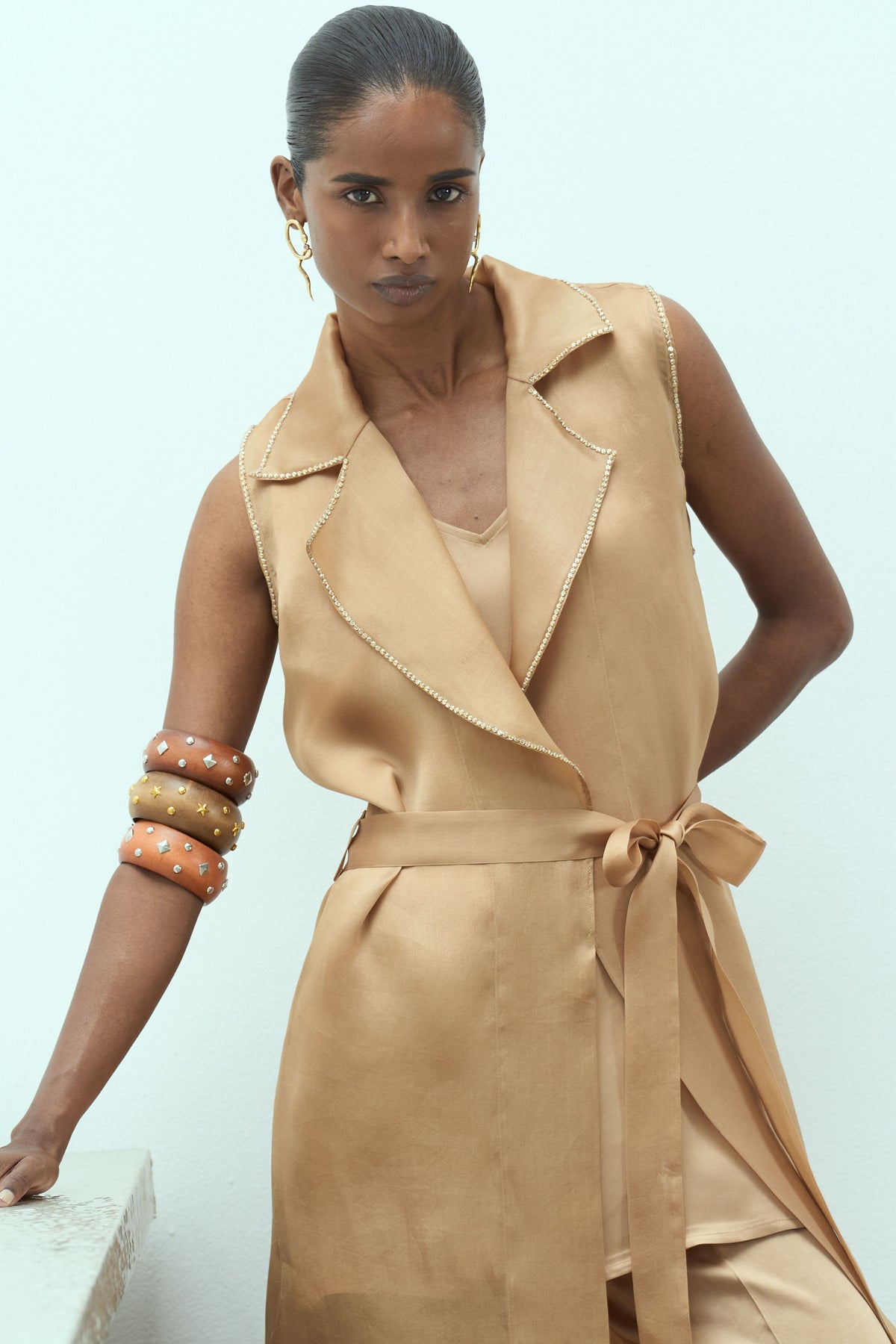 Sunlit Beige Zinnia Set