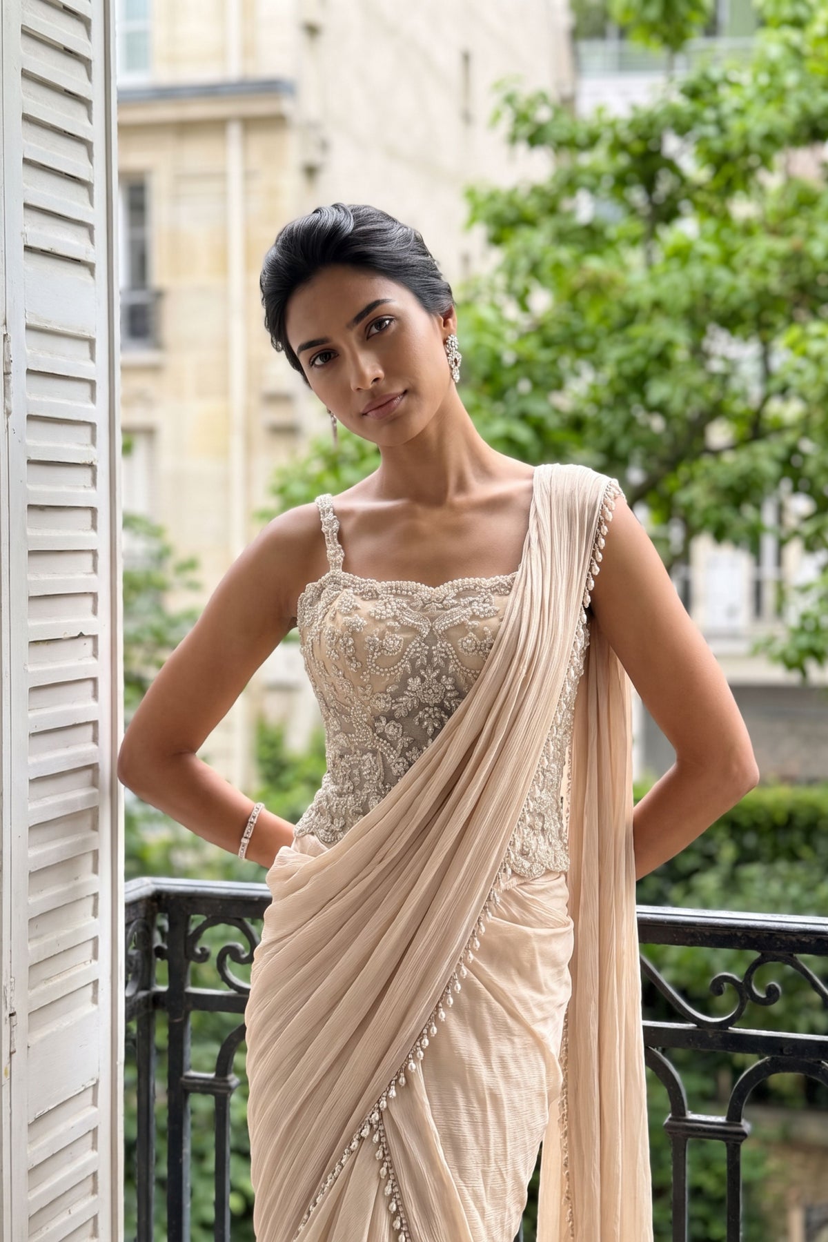Florencia Draped Saree Set