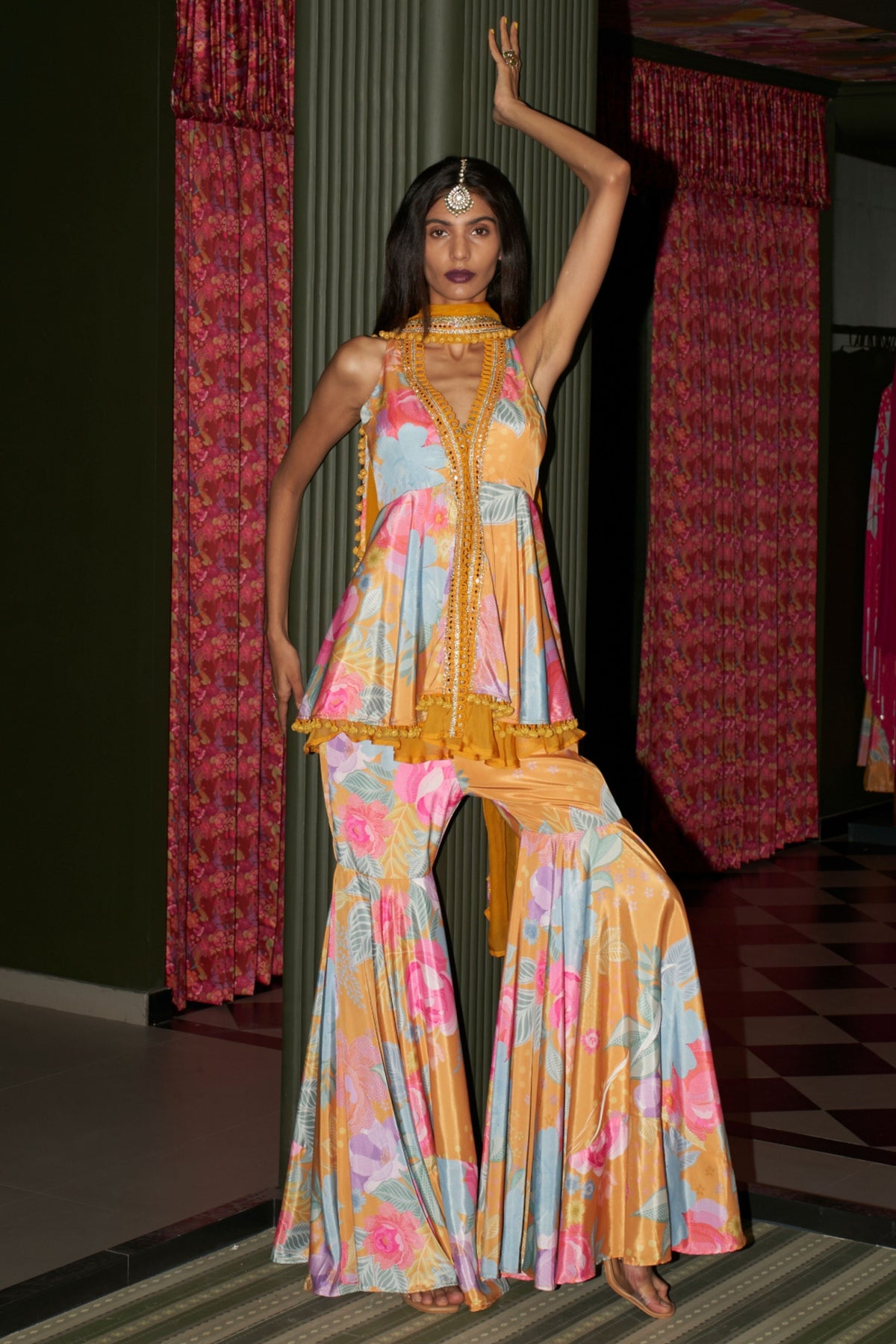 Floral Flare Gharara Set