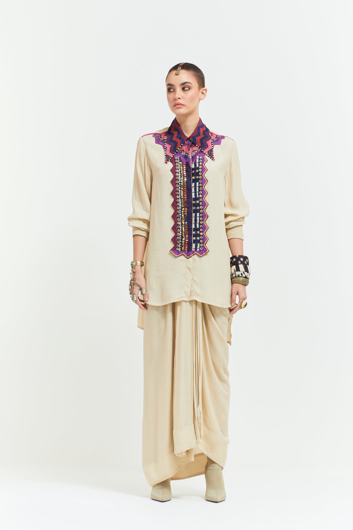 Atri Straight Shirt Set