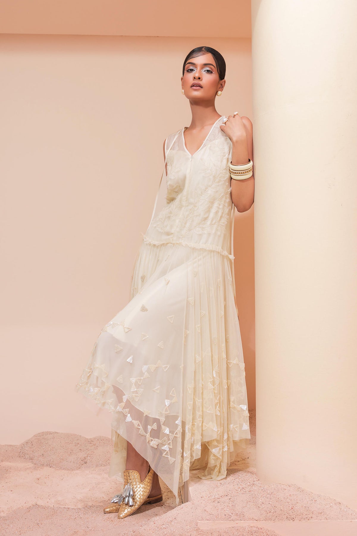Organza Low Waist Dress