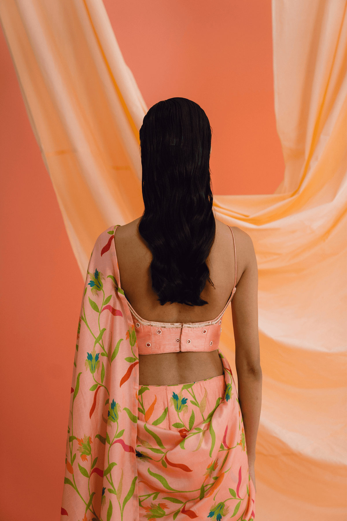 Ruffle Pre Stitched Saree