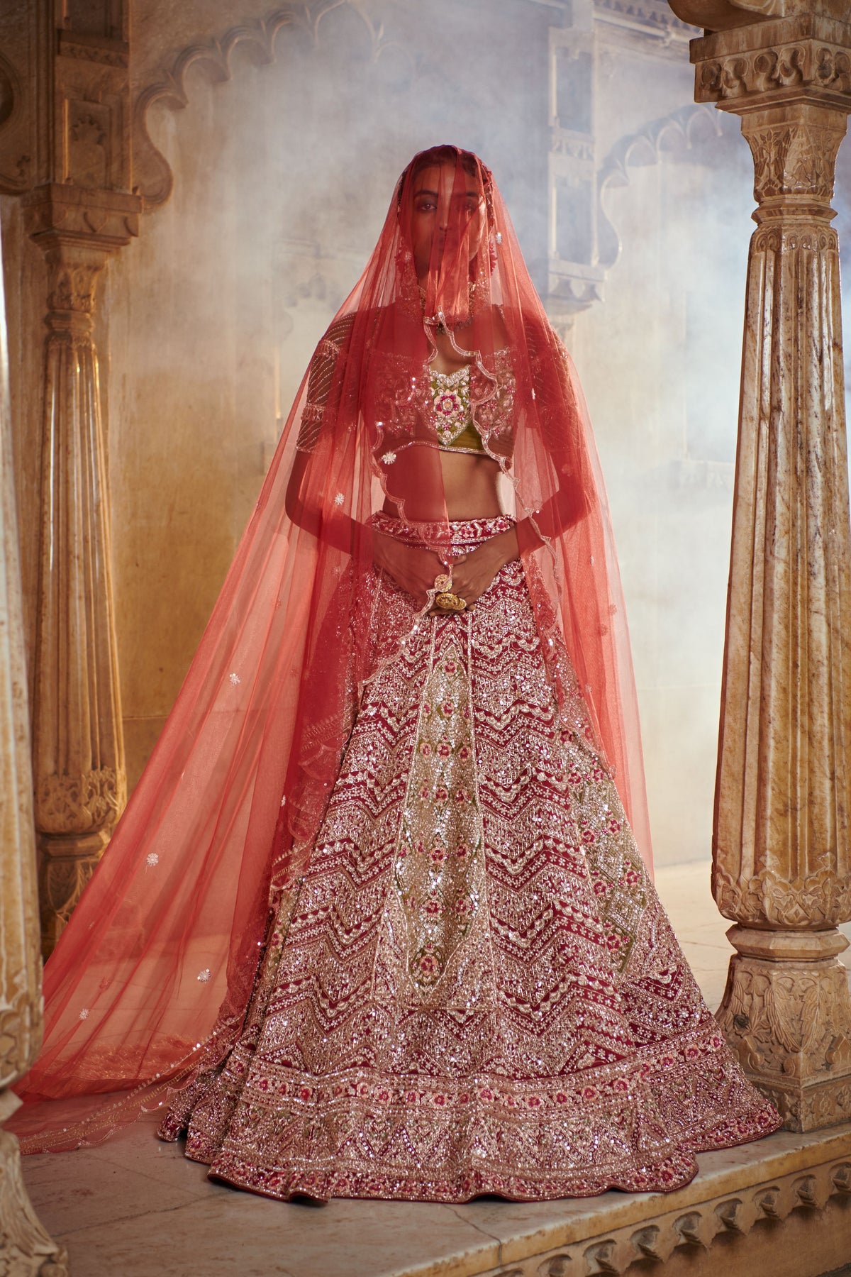Plum Bridal Lehenga