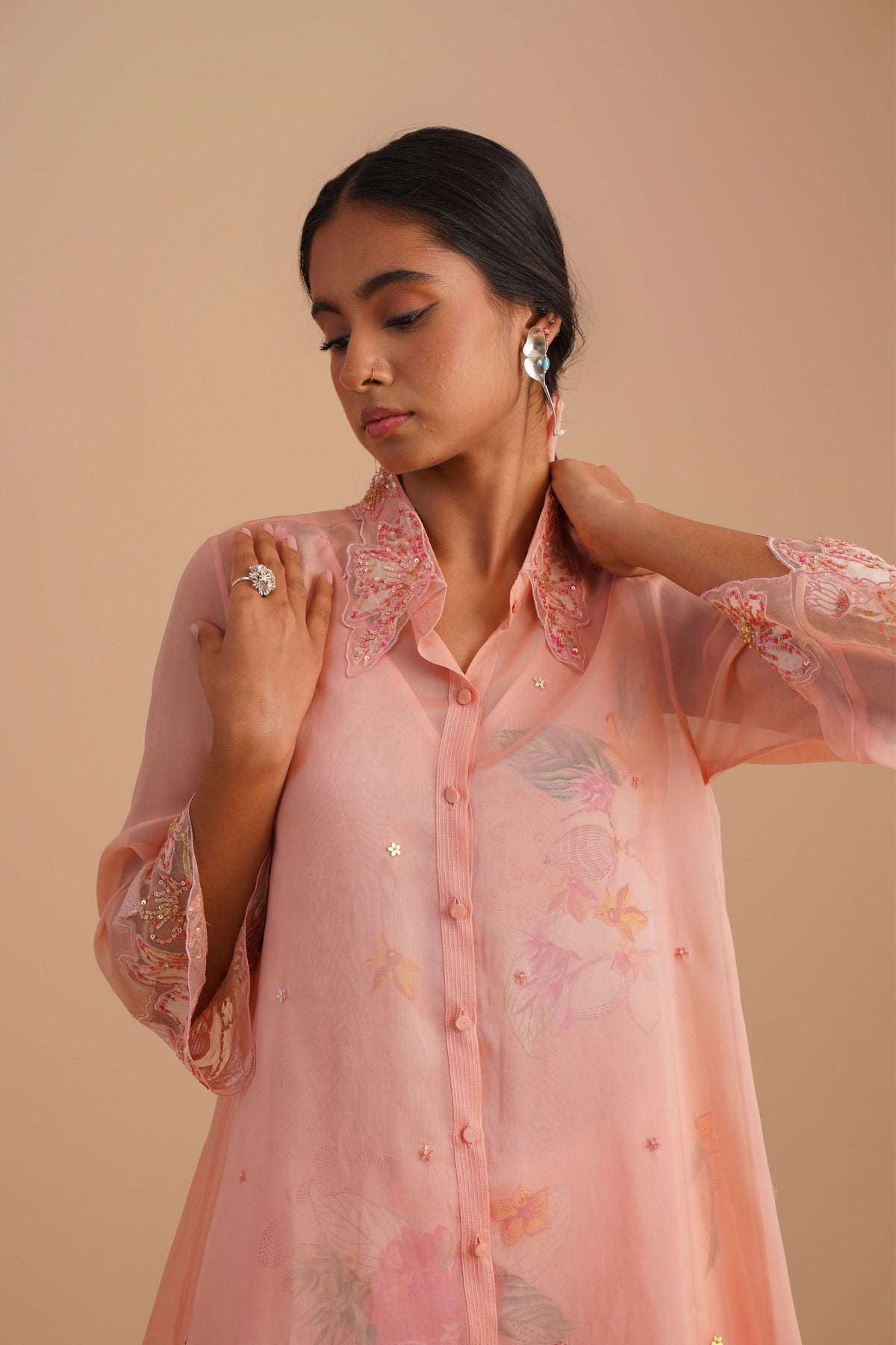 Blush Organza Co-ord Set