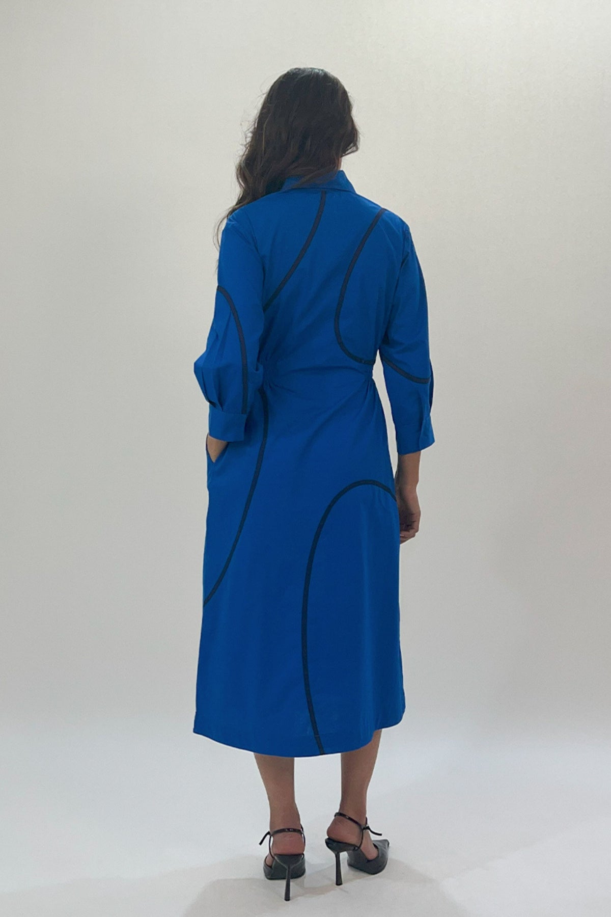 Yara Tape Blue Dress