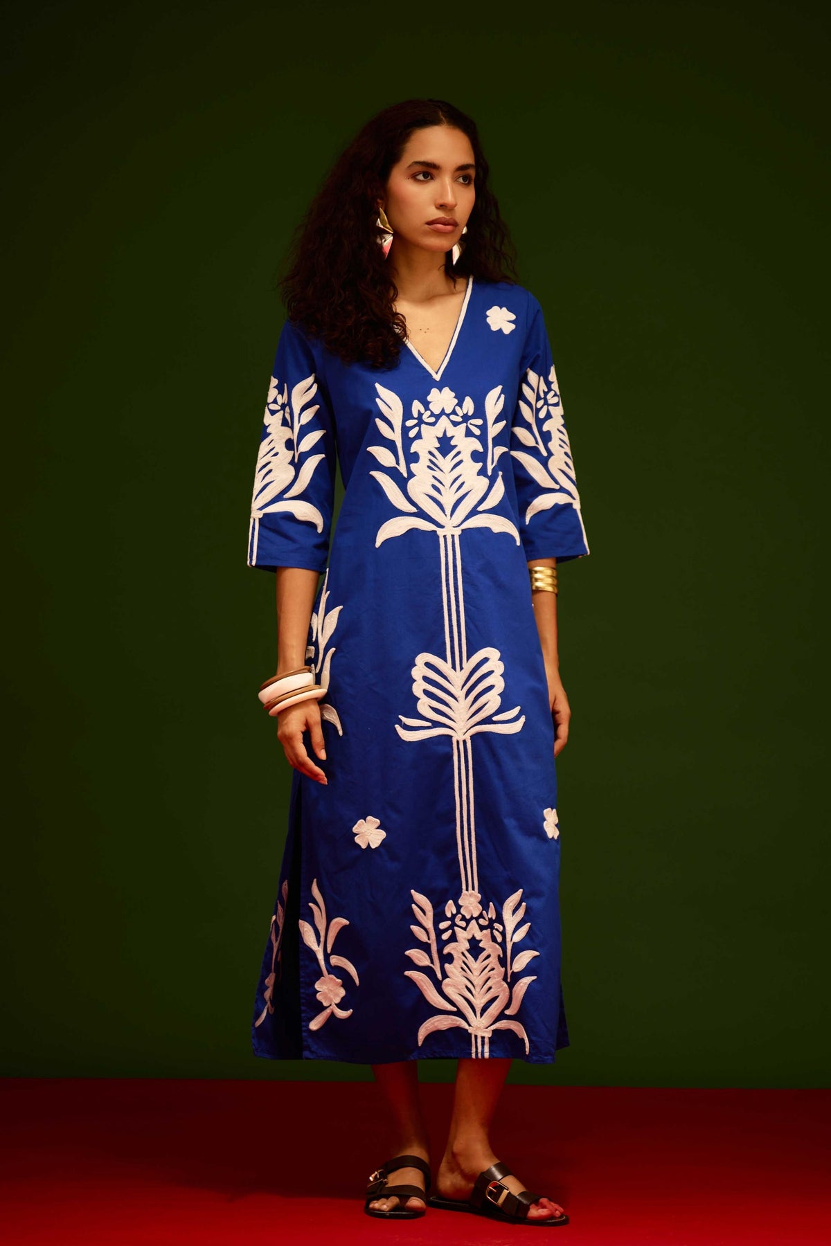 Ivory Tulip Blue Dress