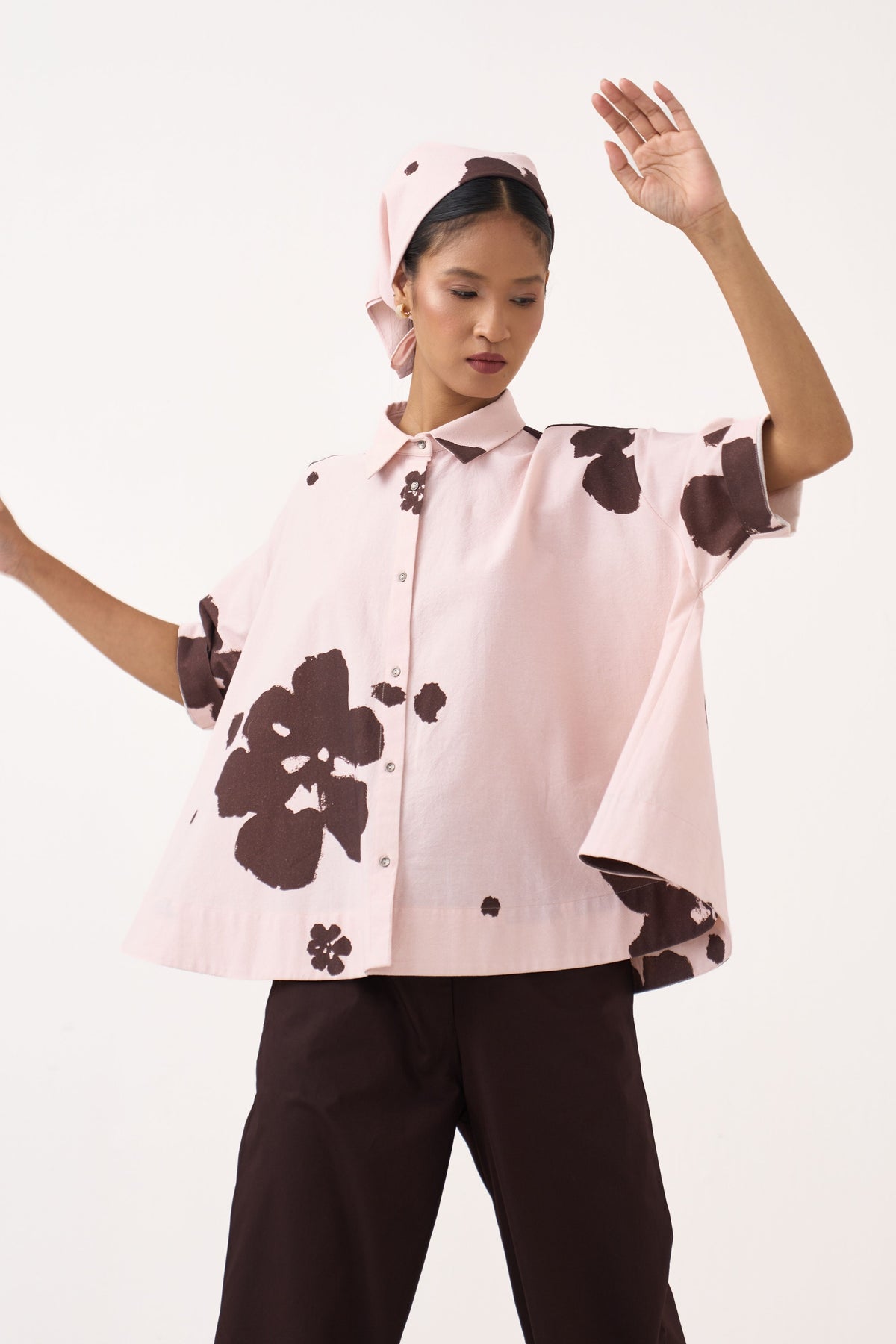 Floral Wide Hem Shirt