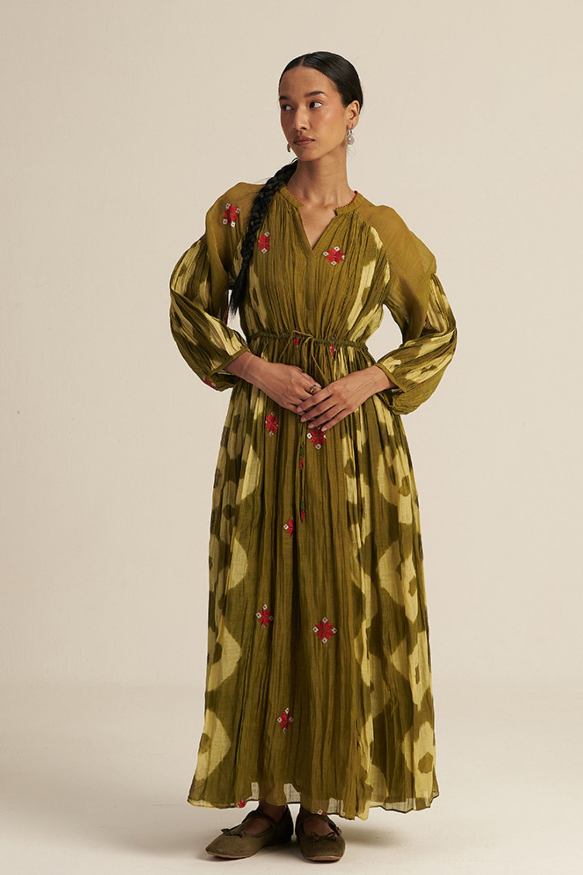 Embroidered Eri Dress
