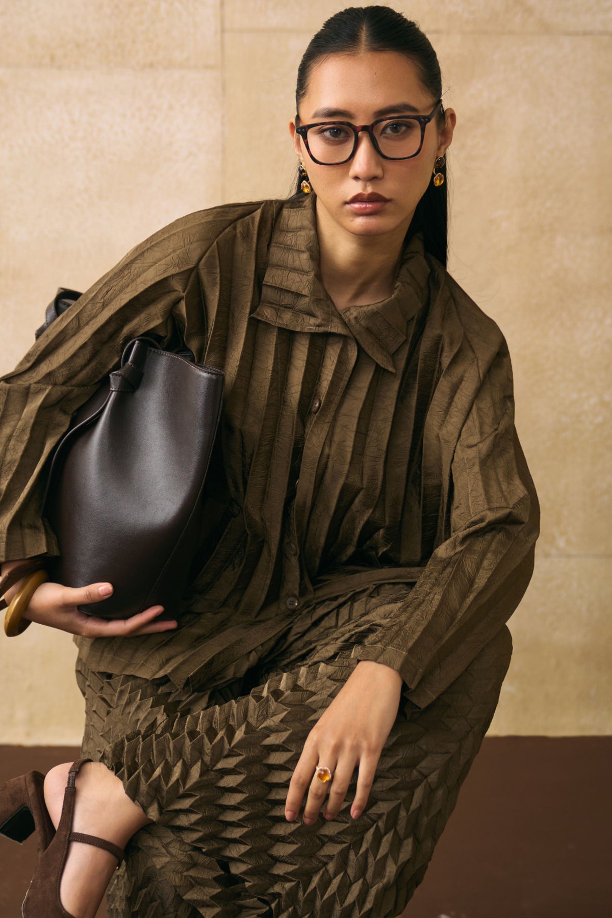 Brown Anatoni Co-ord Set