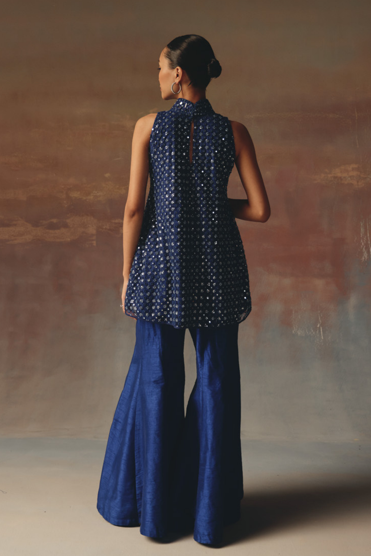High-neck A Line Top