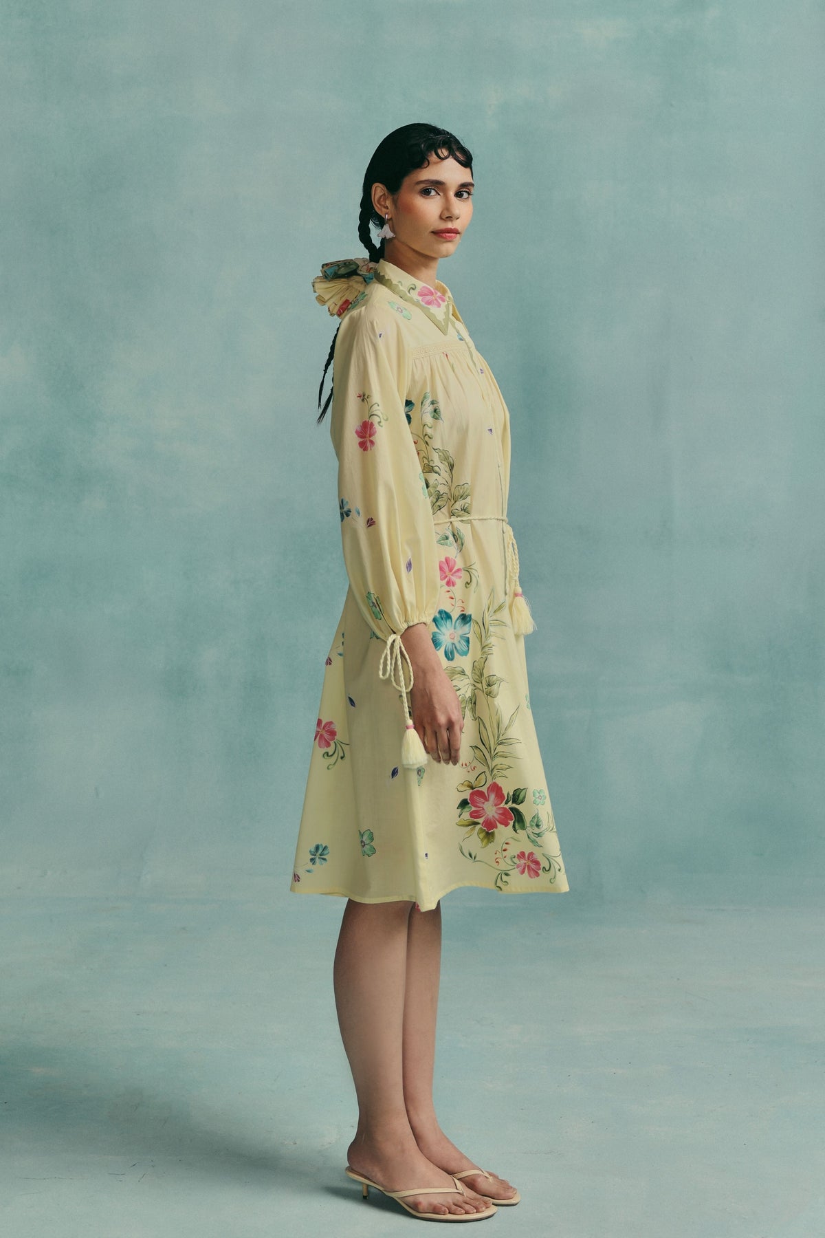 Rose Lemon Shirt Dress