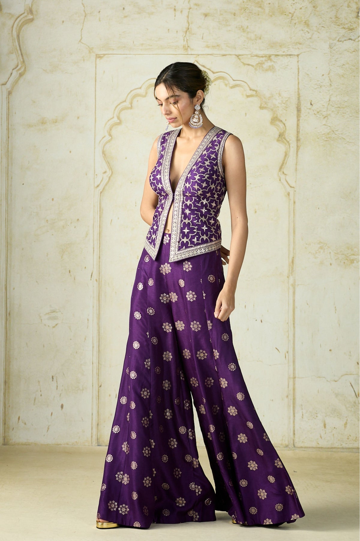 Purple Mizna Pant Set