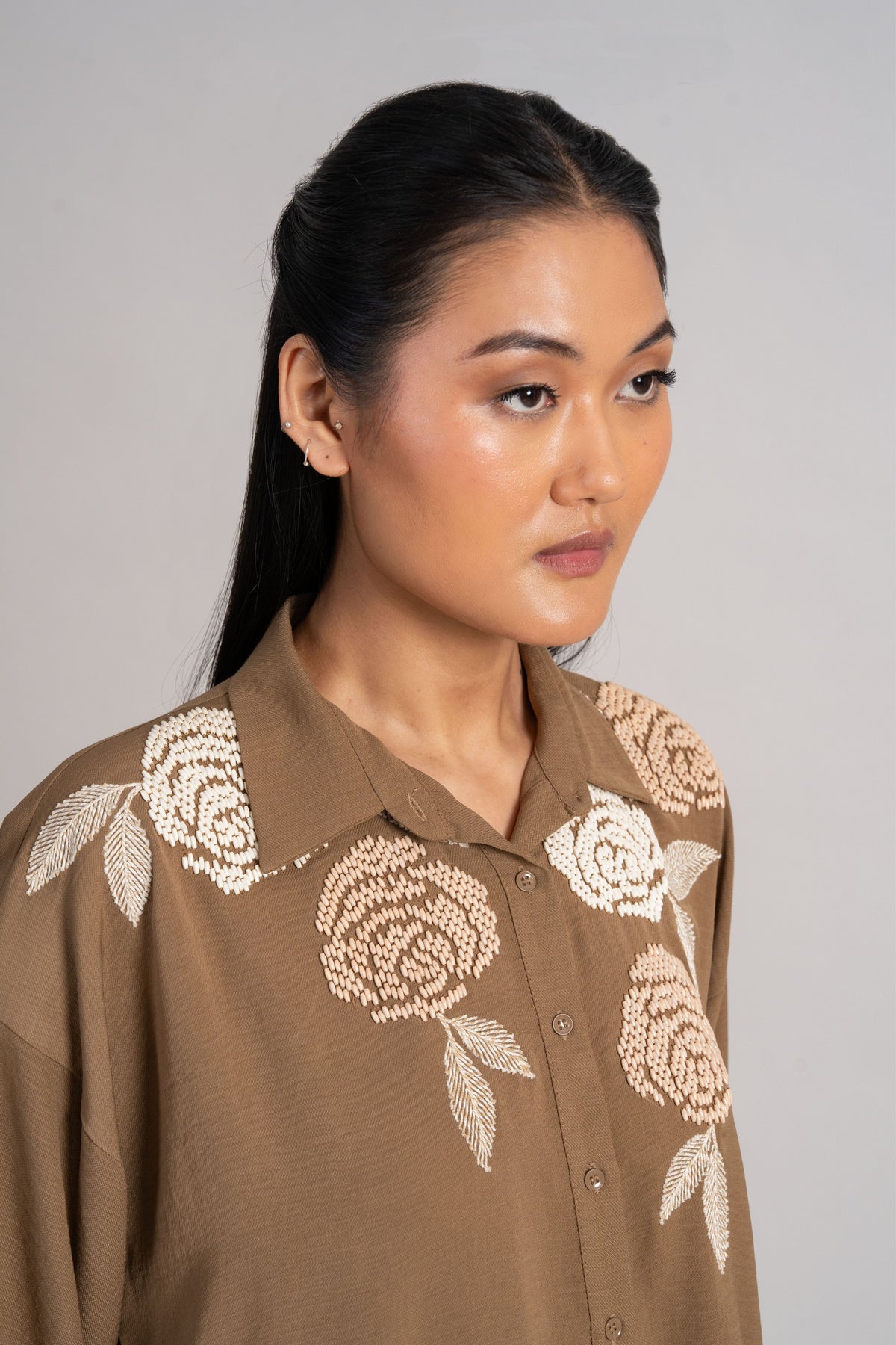 Rose Bunch Front Open Co-ord Set