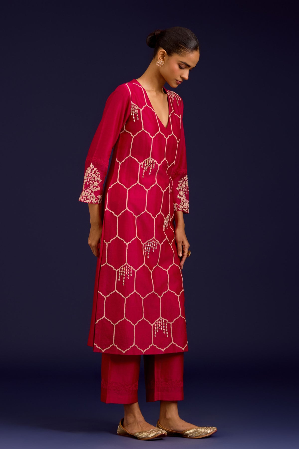 Fuchsia Kurta Set
