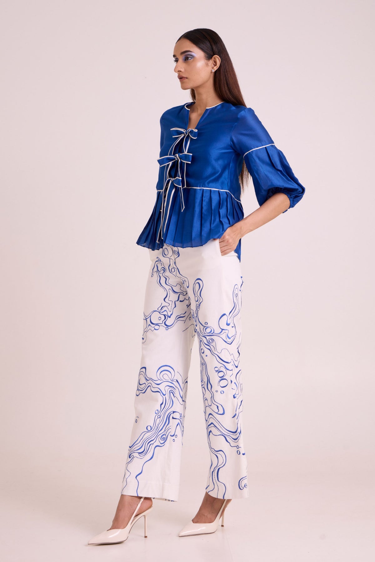 Mikel Blue Tides Co-ord Set