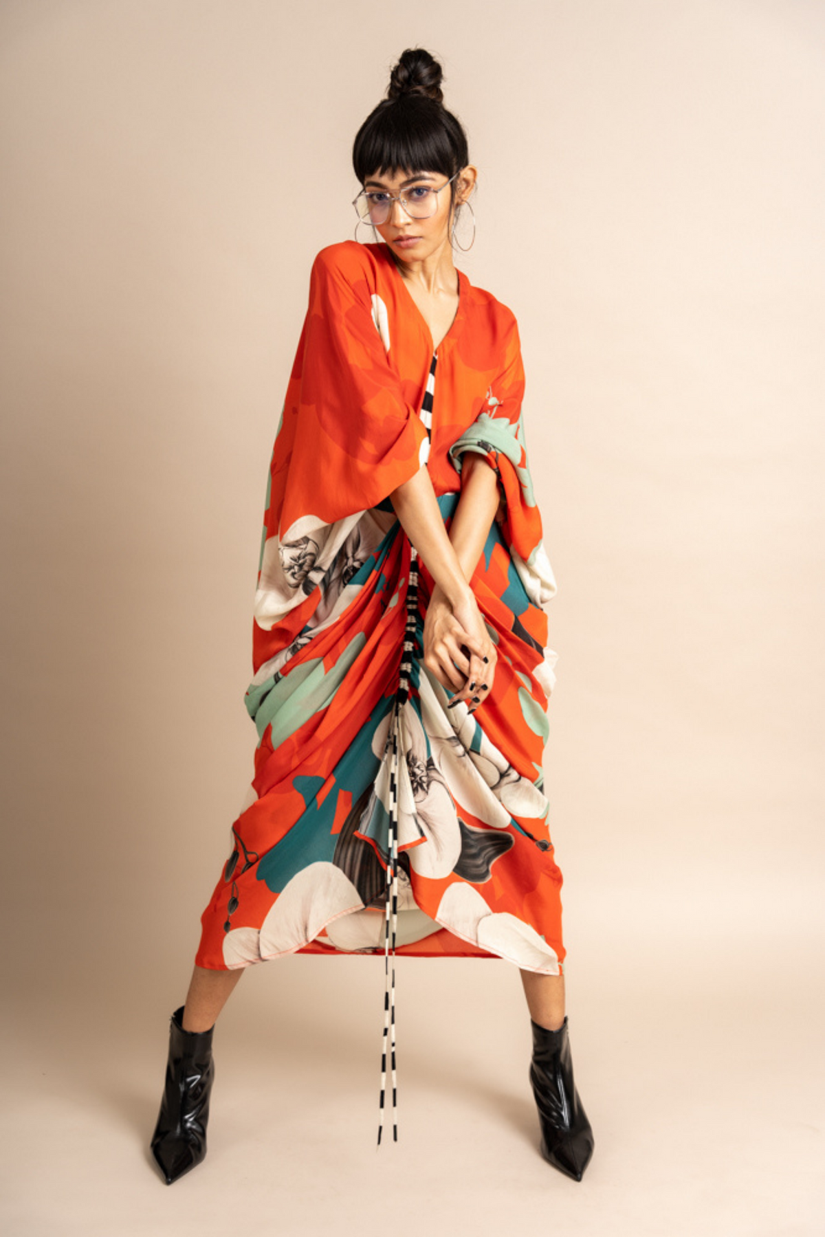 Tangerine Print Kite Dress