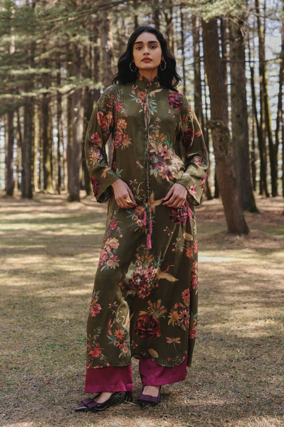 Berry Vine Kurta Set