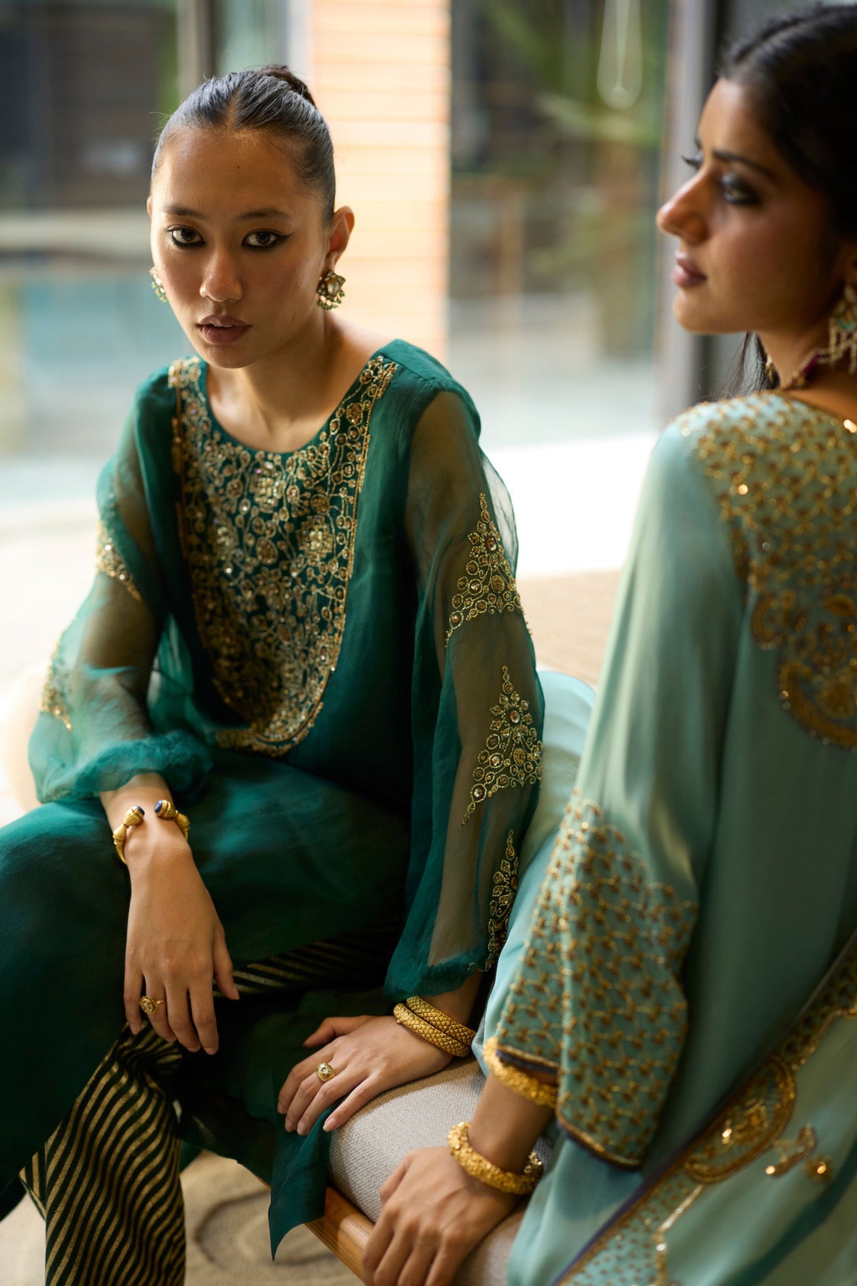 Green Sukhaali Kurta Set