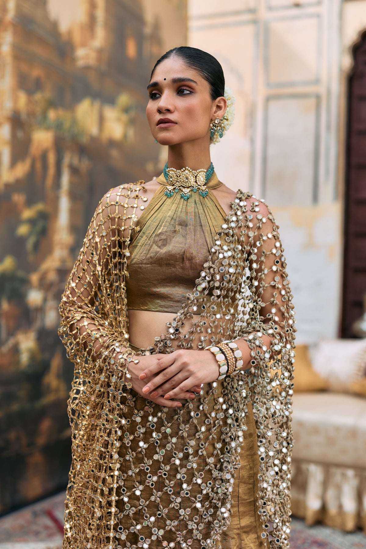 Mandira Lehenga Set with Shishya Veil