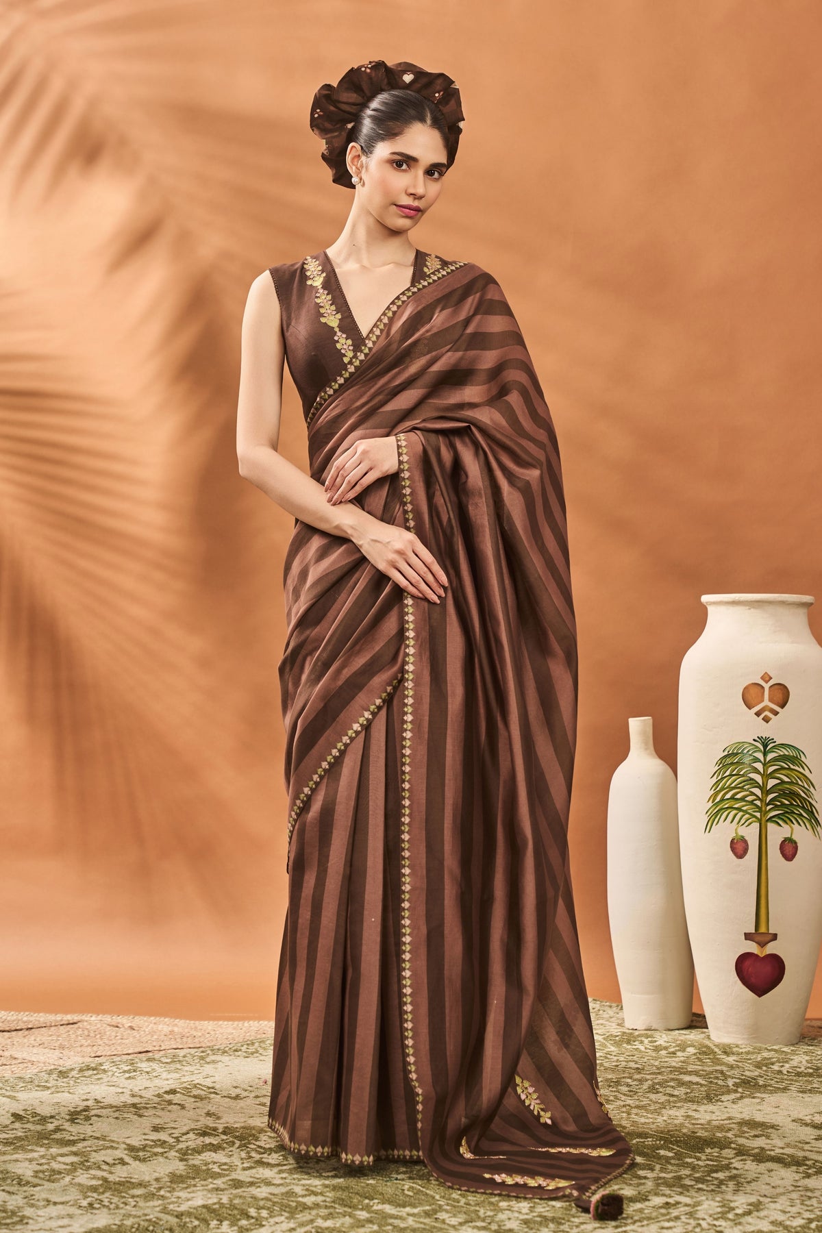 Mocha Mosaic Saree