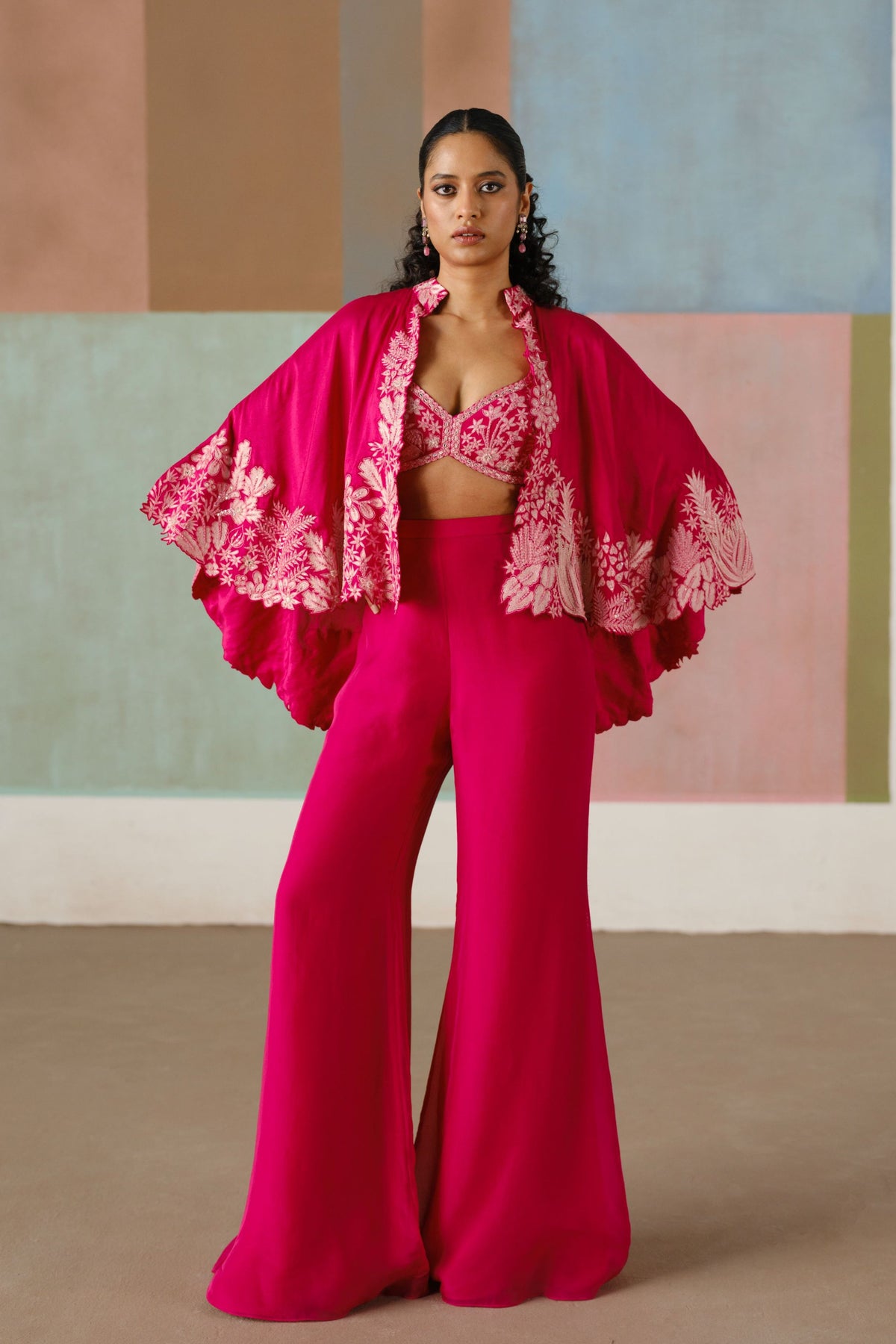 Fuchsia Kalie Cape Set