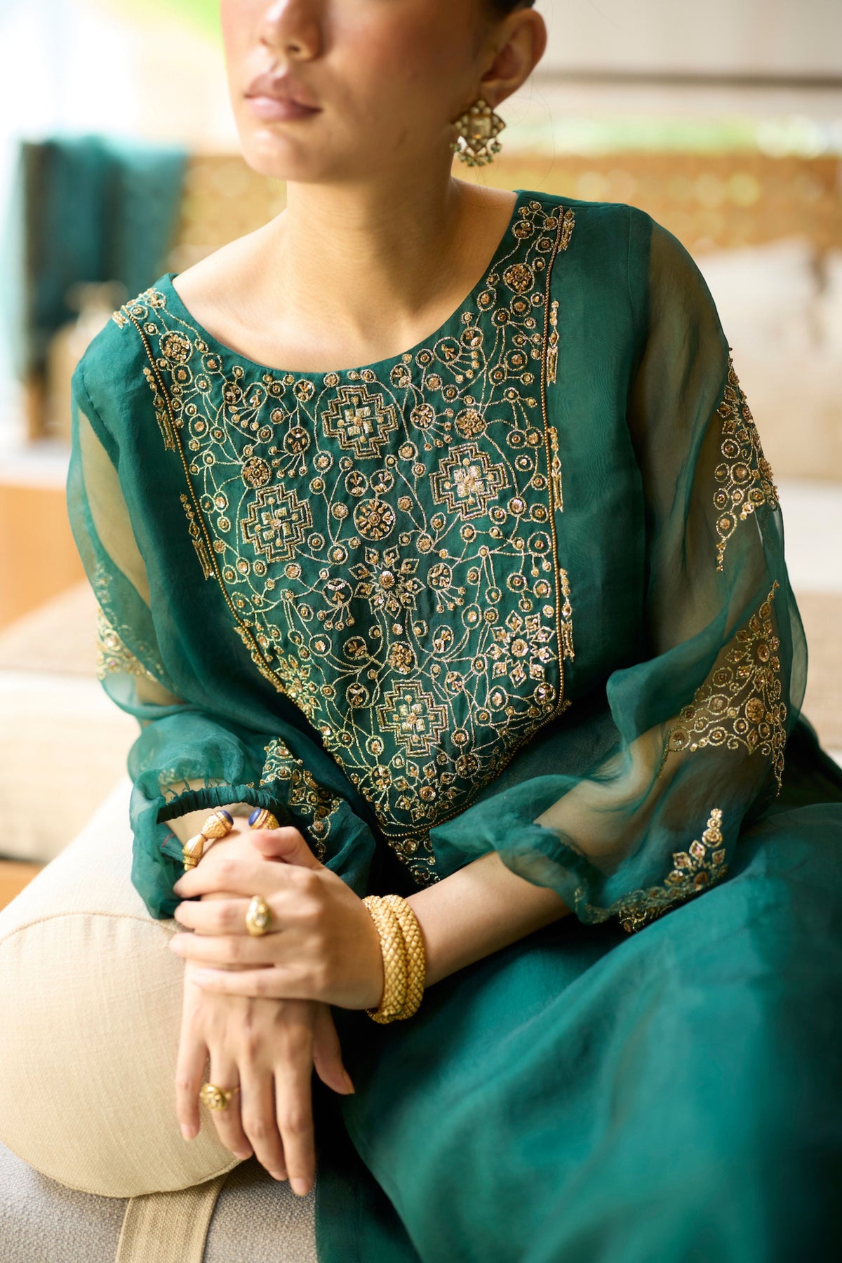 Green Sukhaali Kurta Set