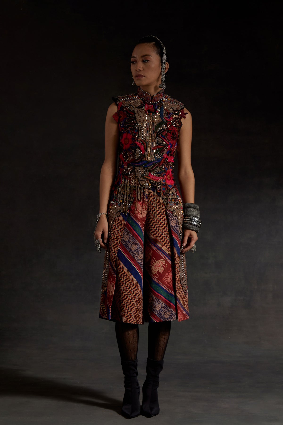 Inaq Multicolor Corset Top Set