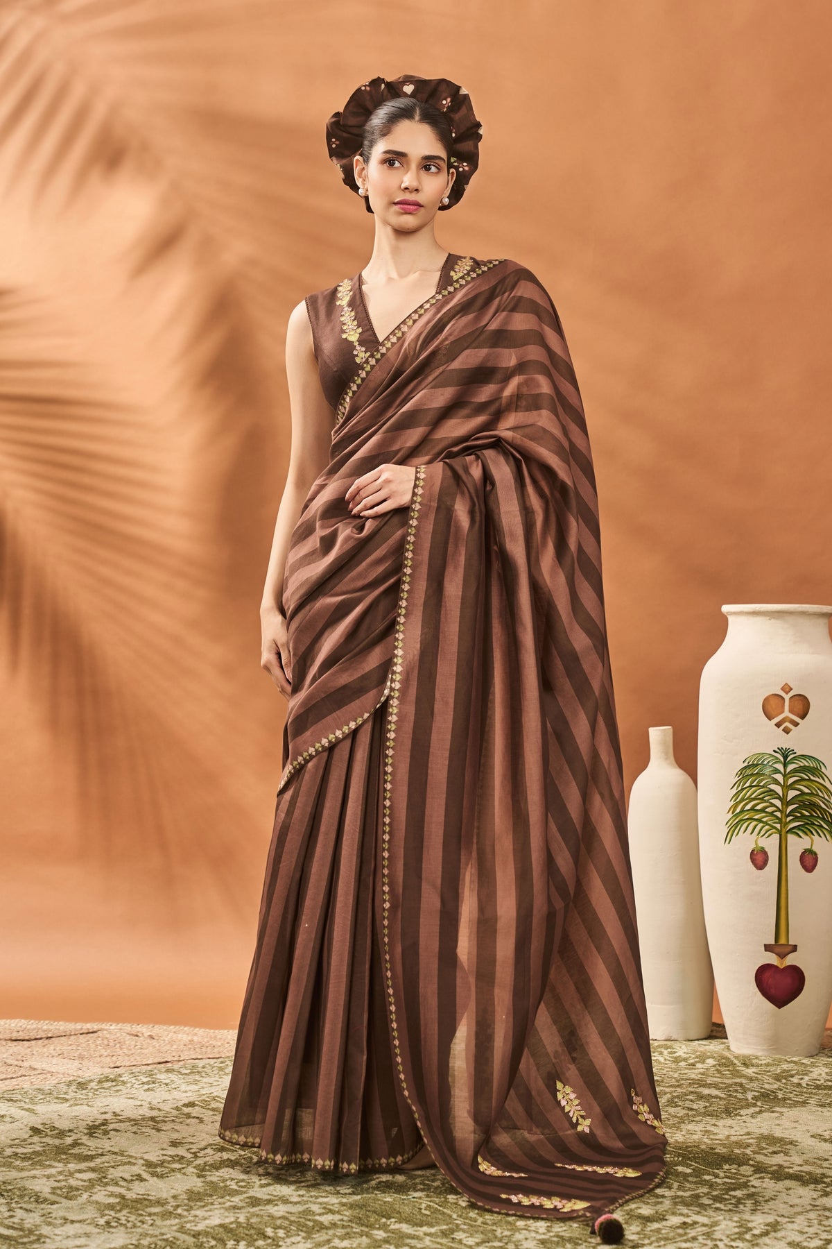 Mocha Mosaic Saree