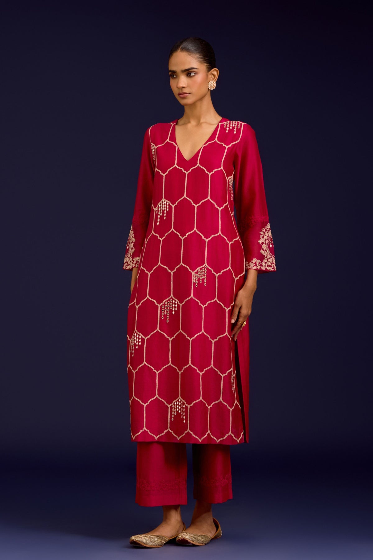 Fuchsia Kurta Set