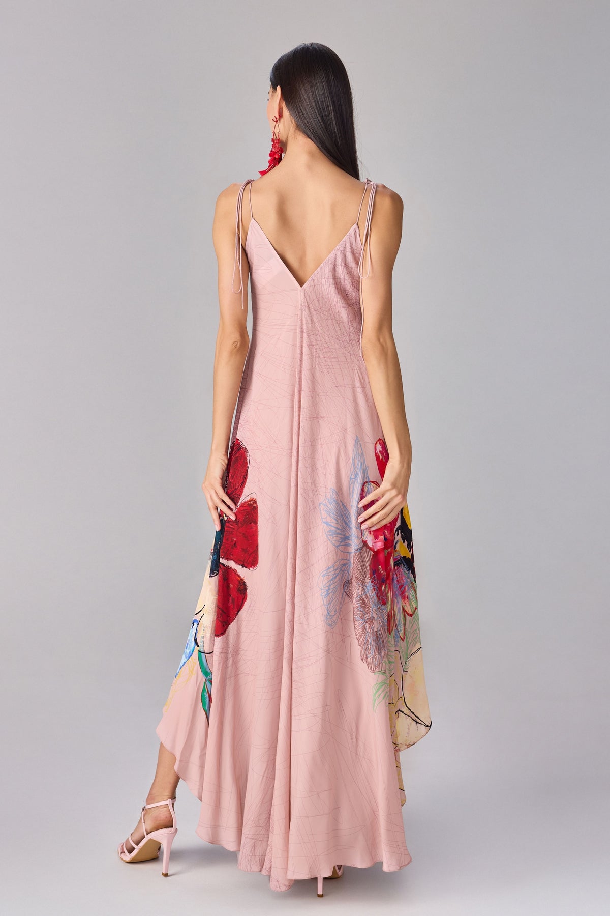 Peach Vintage Block Yazmine Dress