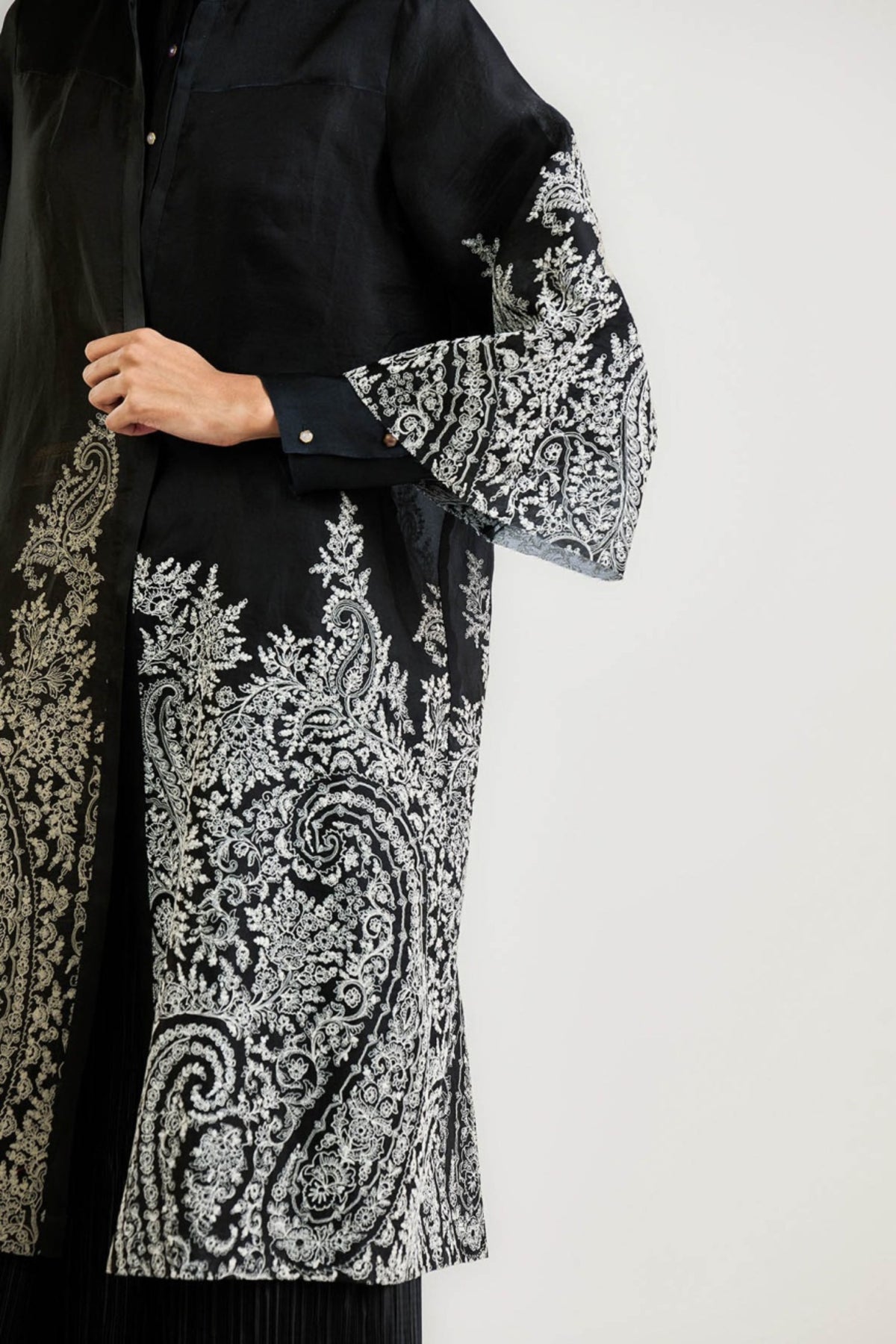The Jamawar Overshirt in Black