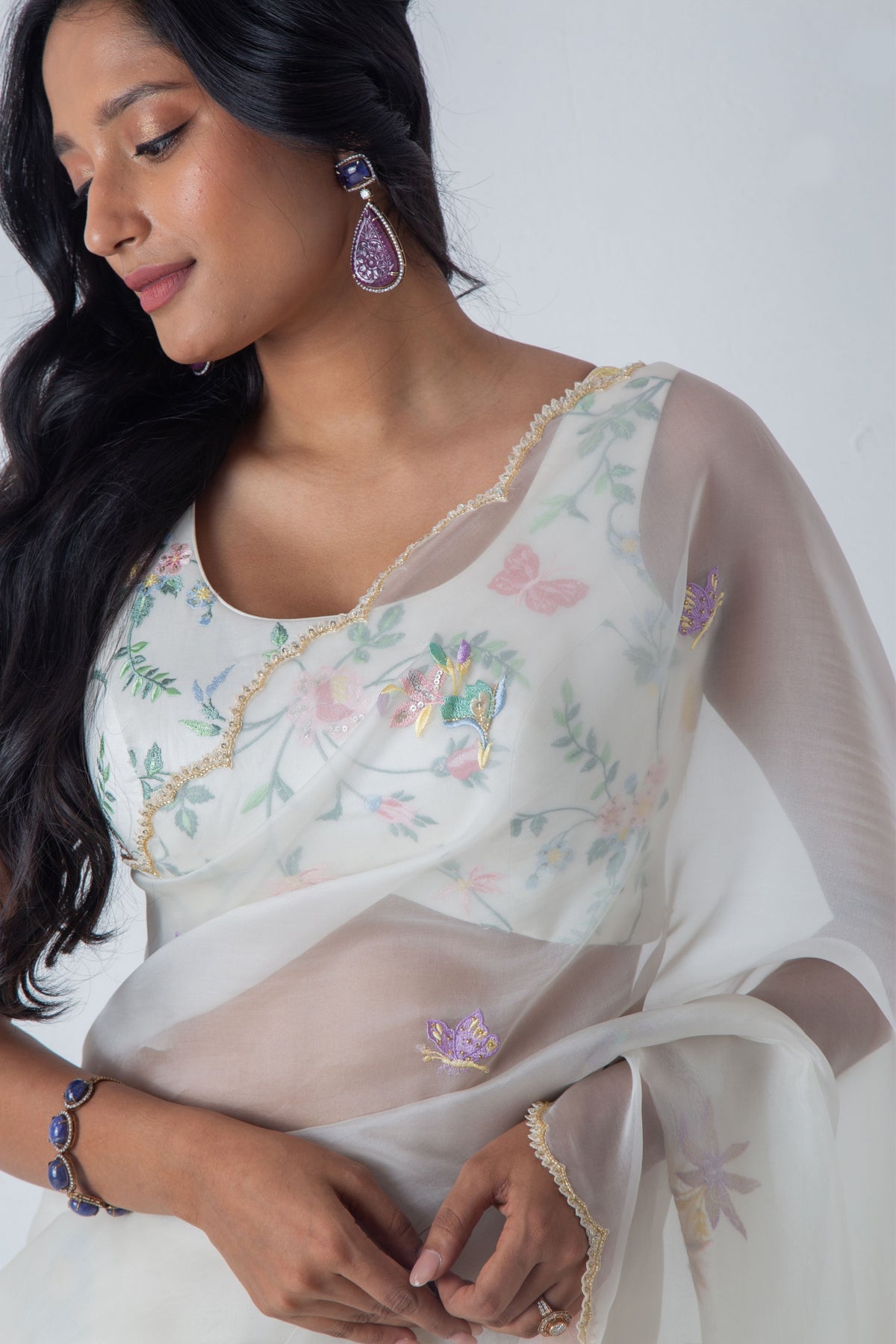 Ivory Kahlei Saree Set