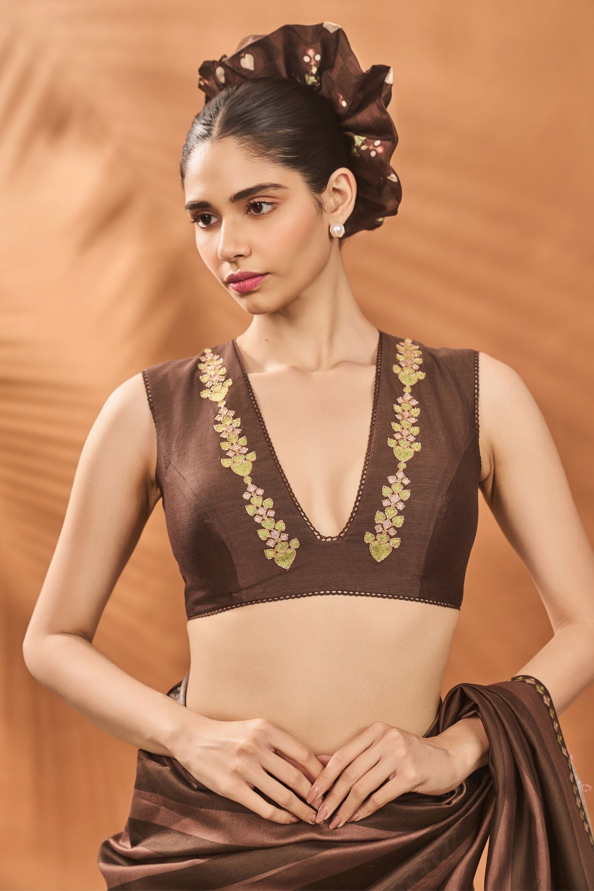 Mocha Mosaic Saree
