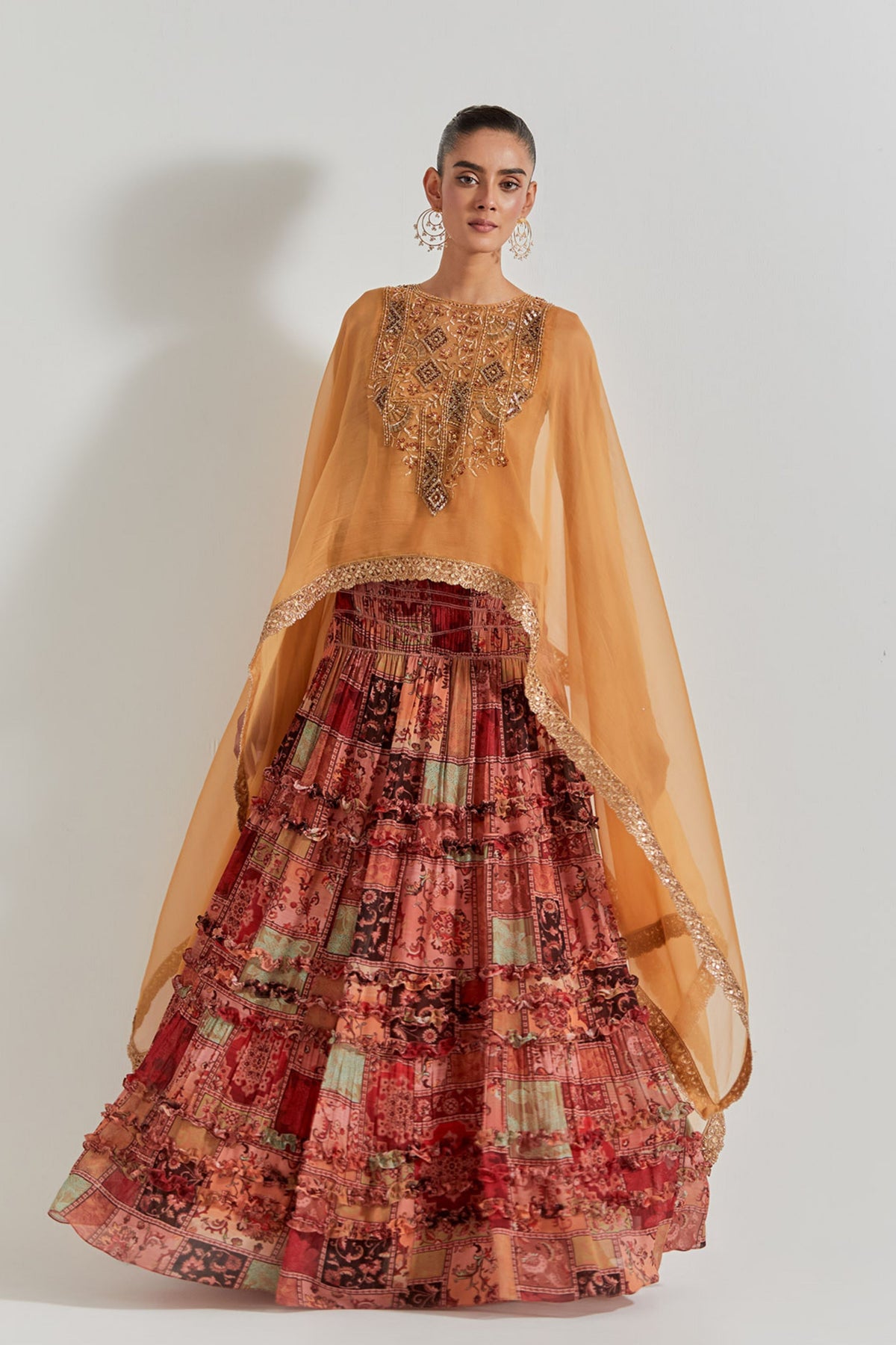 Spicy Glam Skirt With Cape