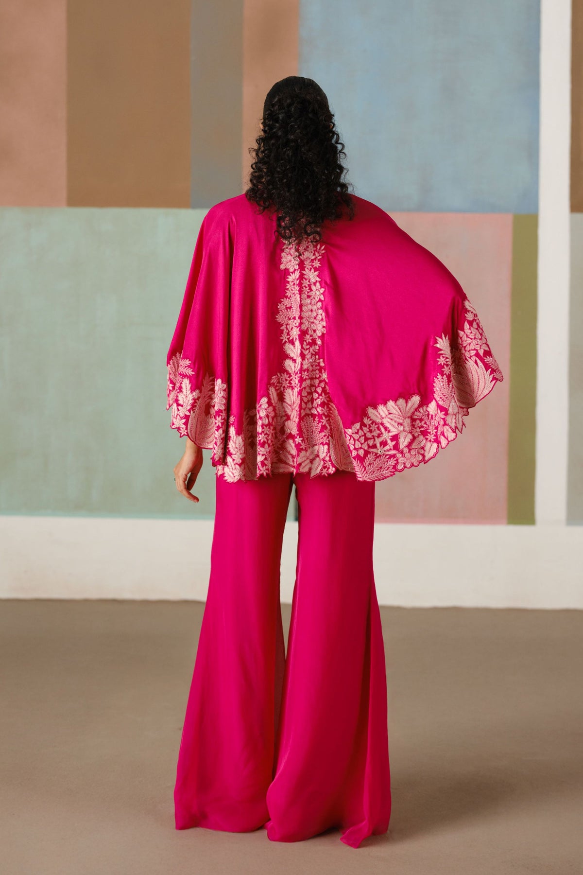 Fuchsia Kalie Cape Set