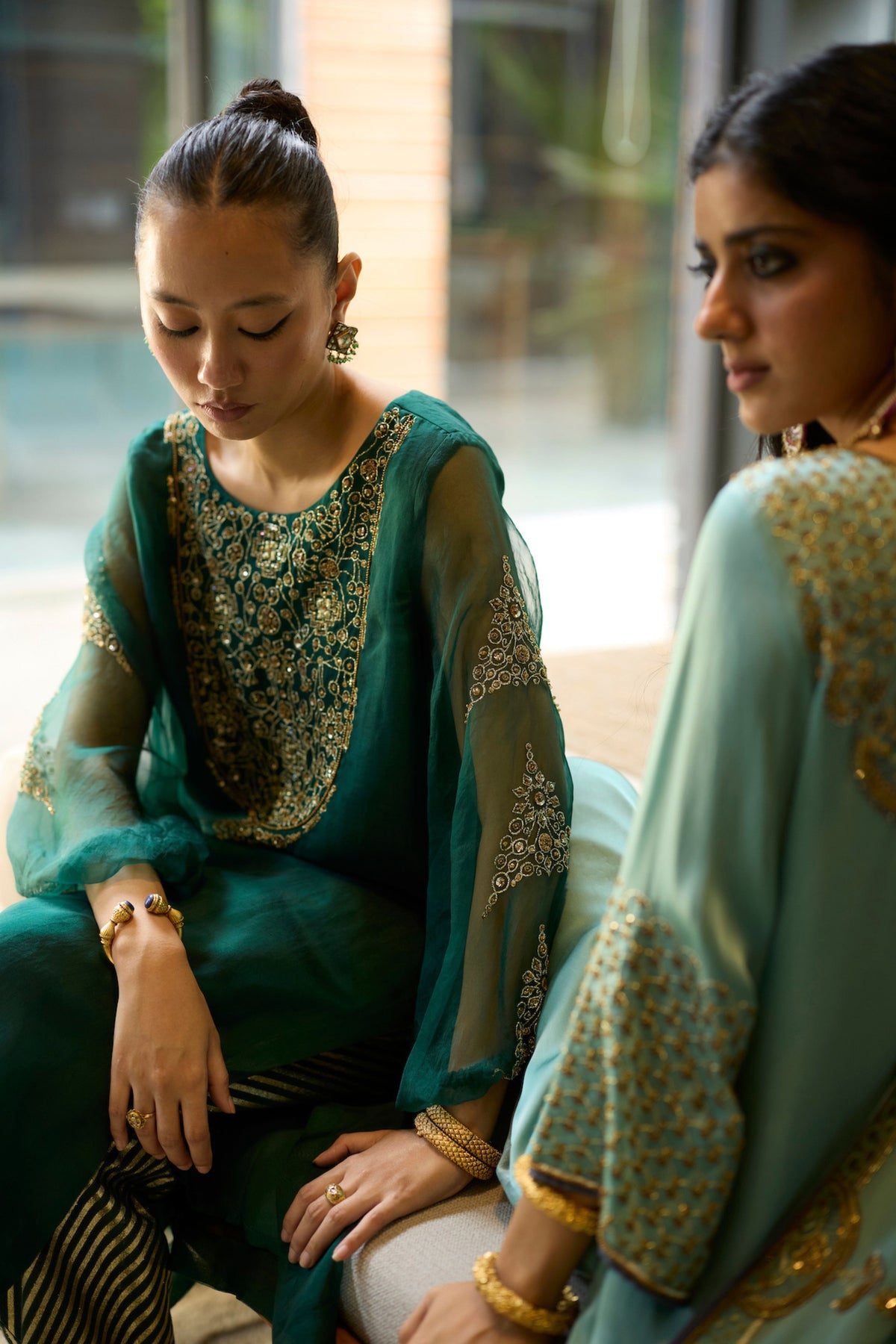 Green Sukhaali Kurta Set