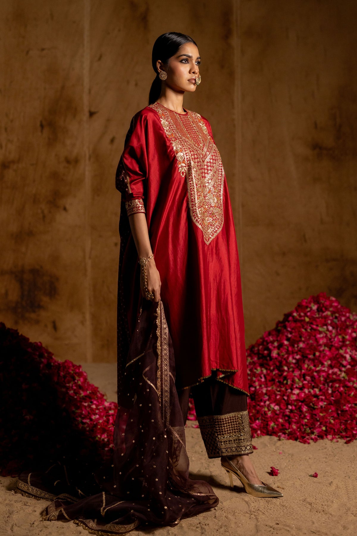 Nabh Bandhani Kurta Set