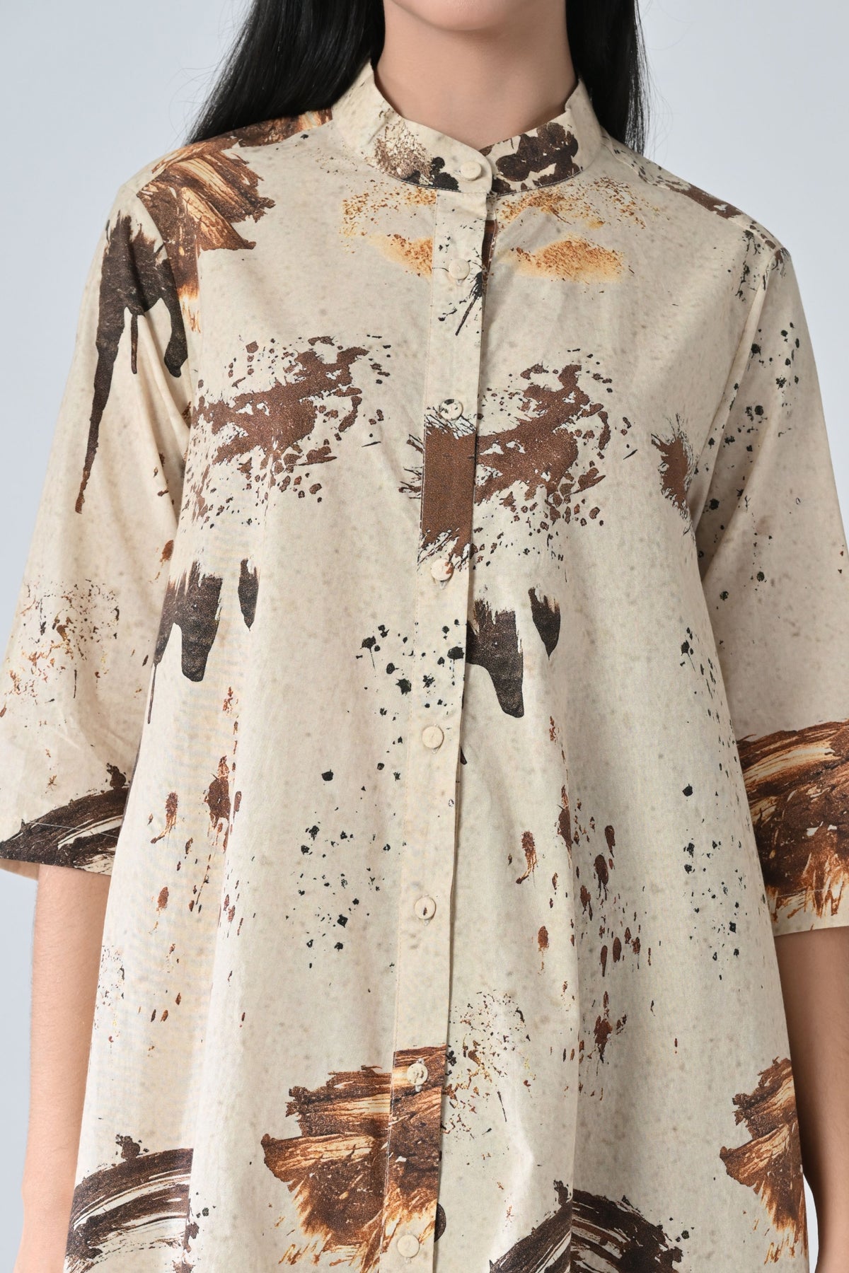Sandstone Beige Printed Dress