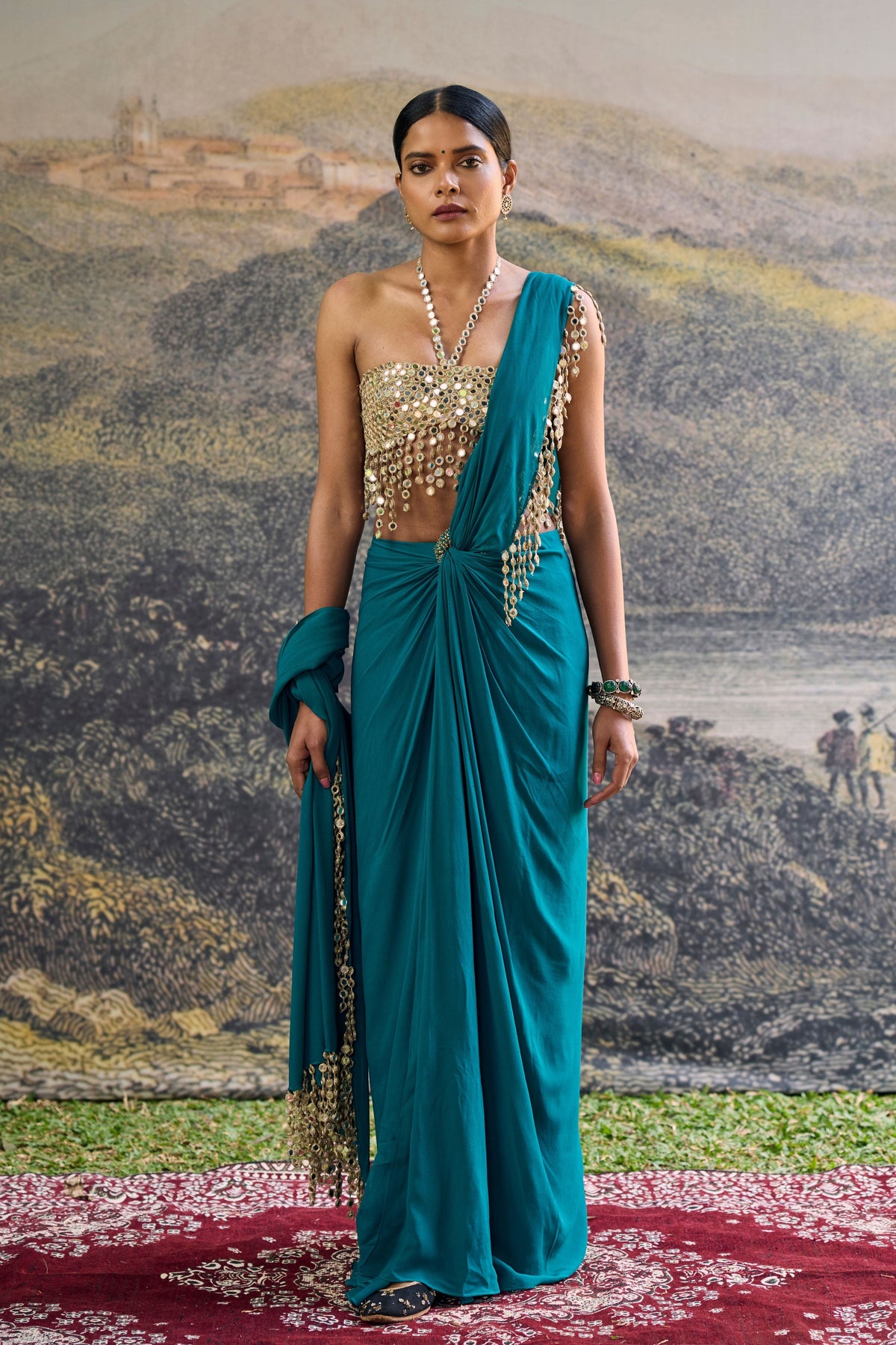 Nalini Draped Saree Set