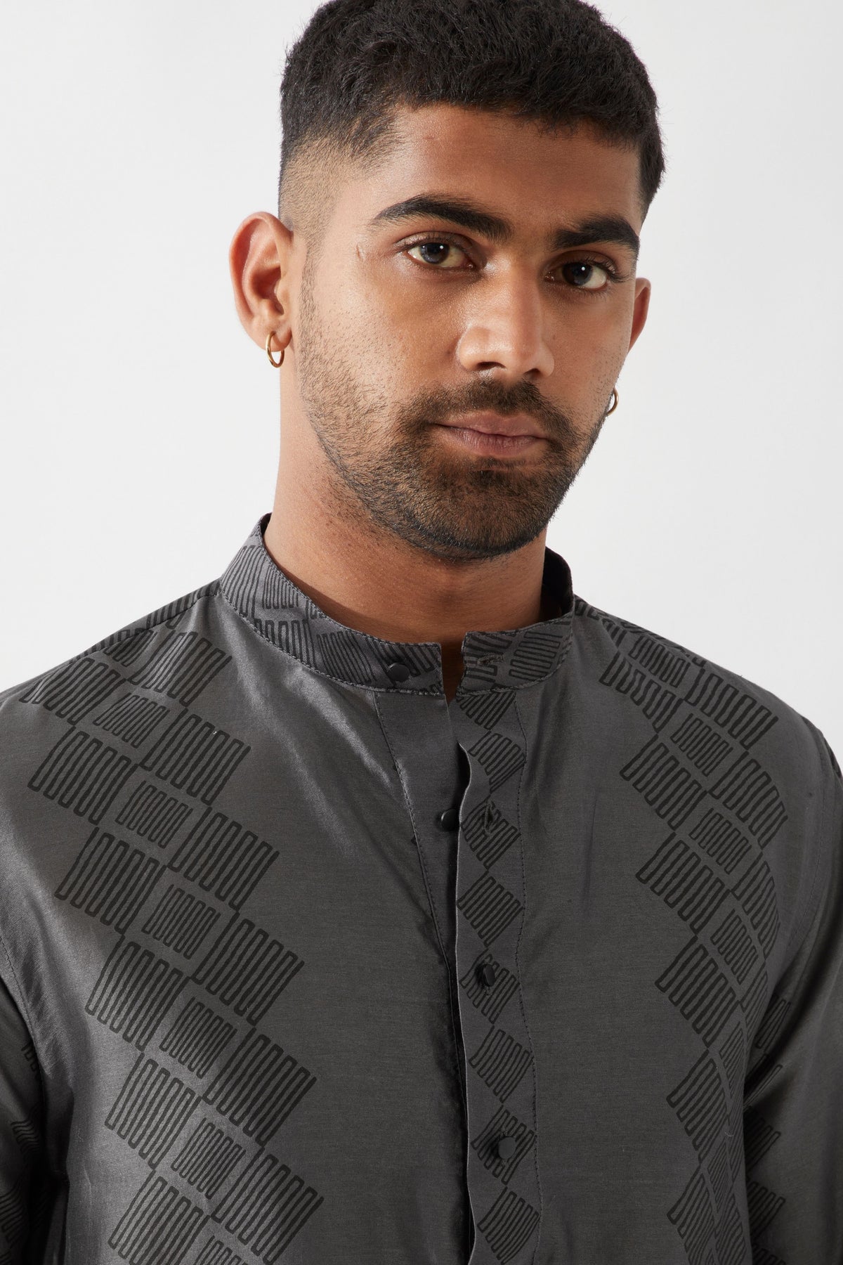 Zed Barbed Grey Kurta Set