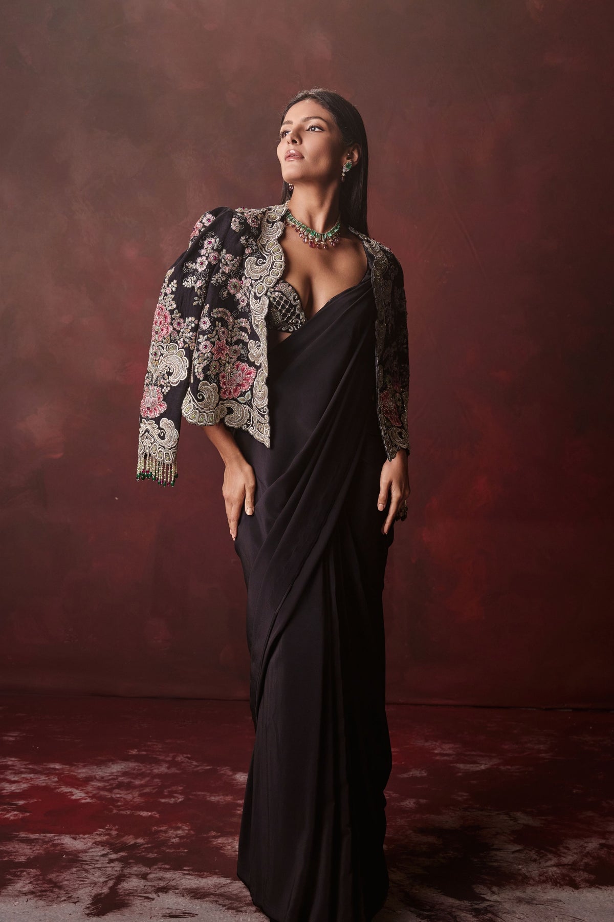 Niva Saree & Jacket Set