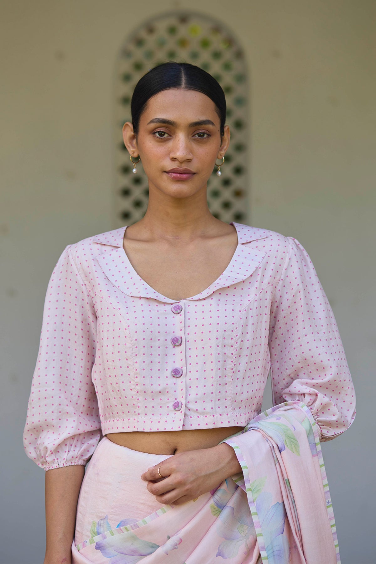 Aura Magnolia Pink Saree