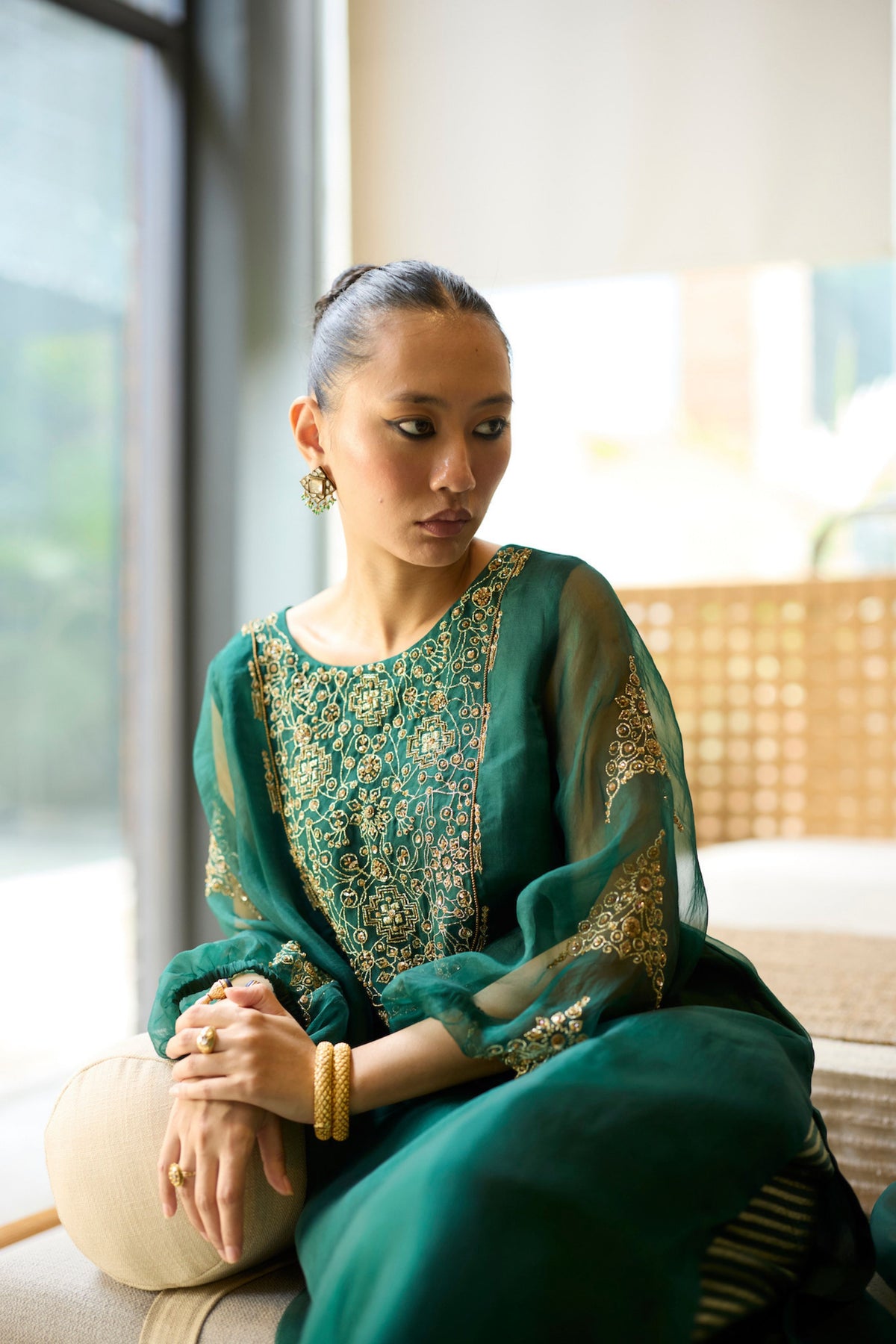 Green Sukhaali Kurta Set