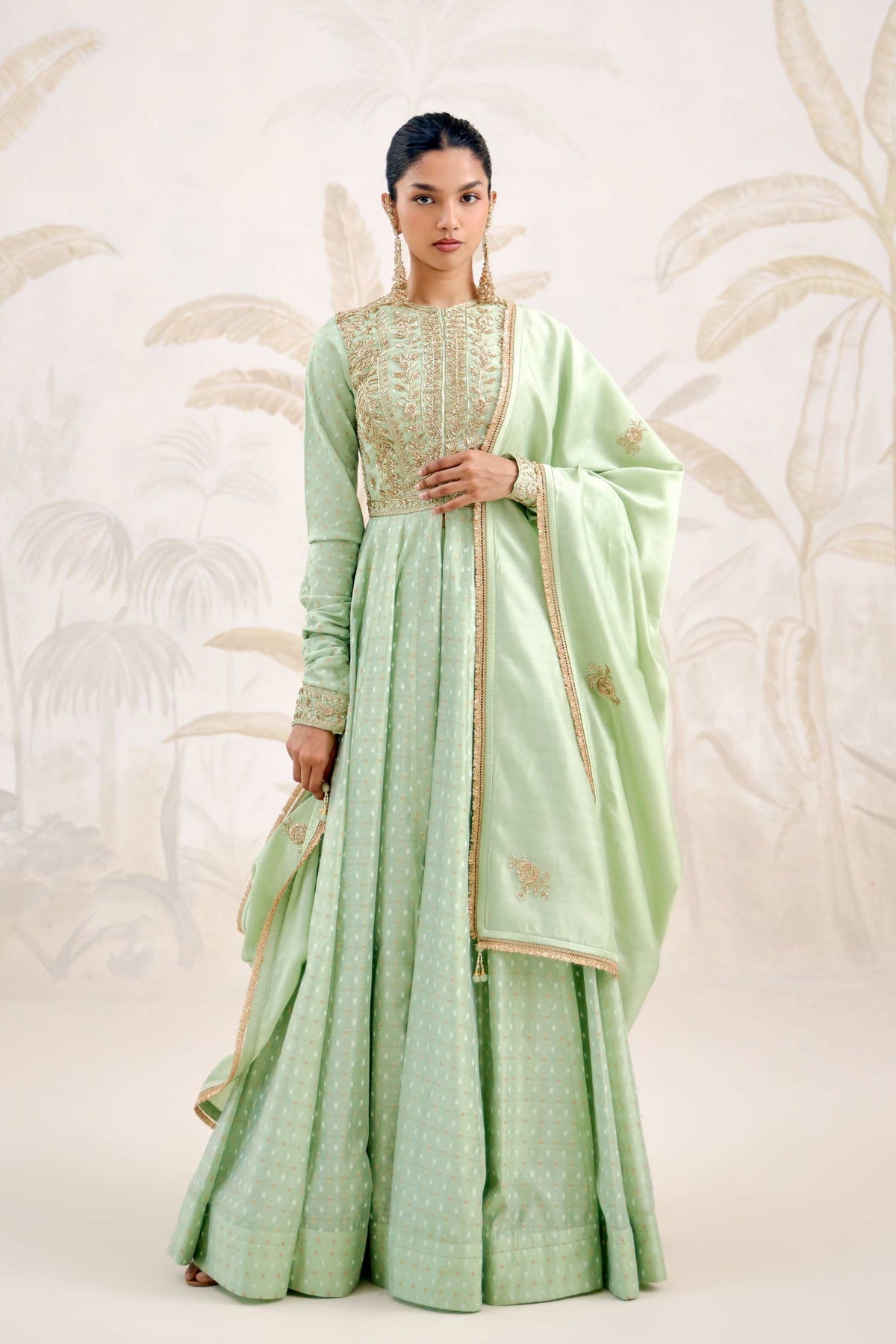 Sea Green Anarkali Set