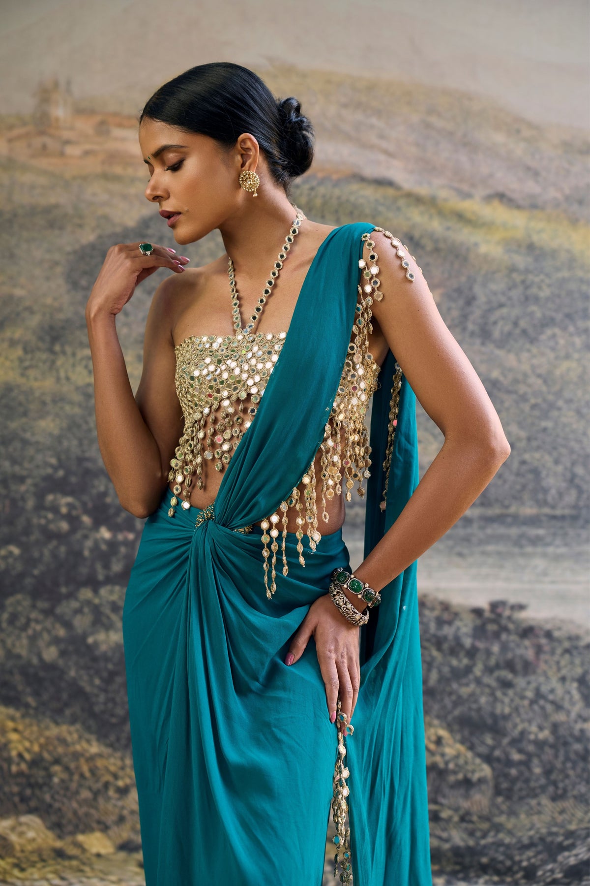 Nalini Draped Saree Set