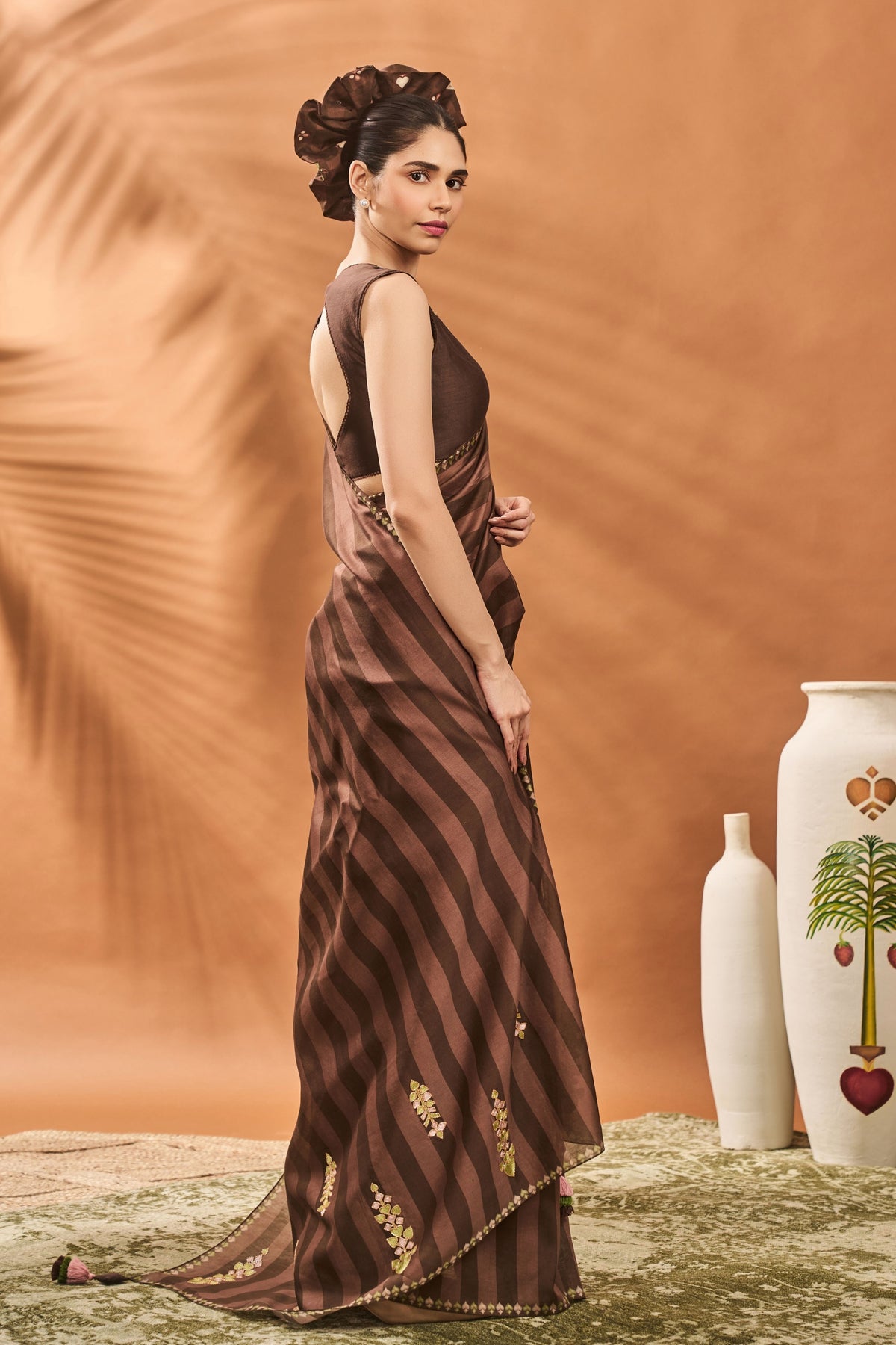 Mocha Mosaic Saree
