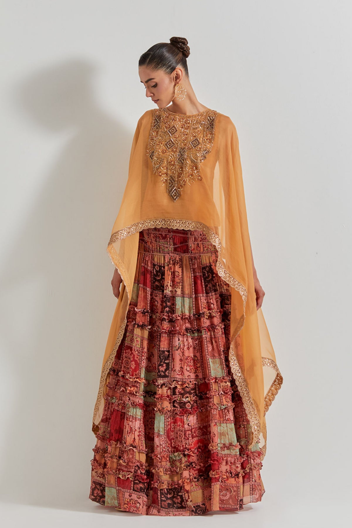Spicy Glam Skirt With Cape