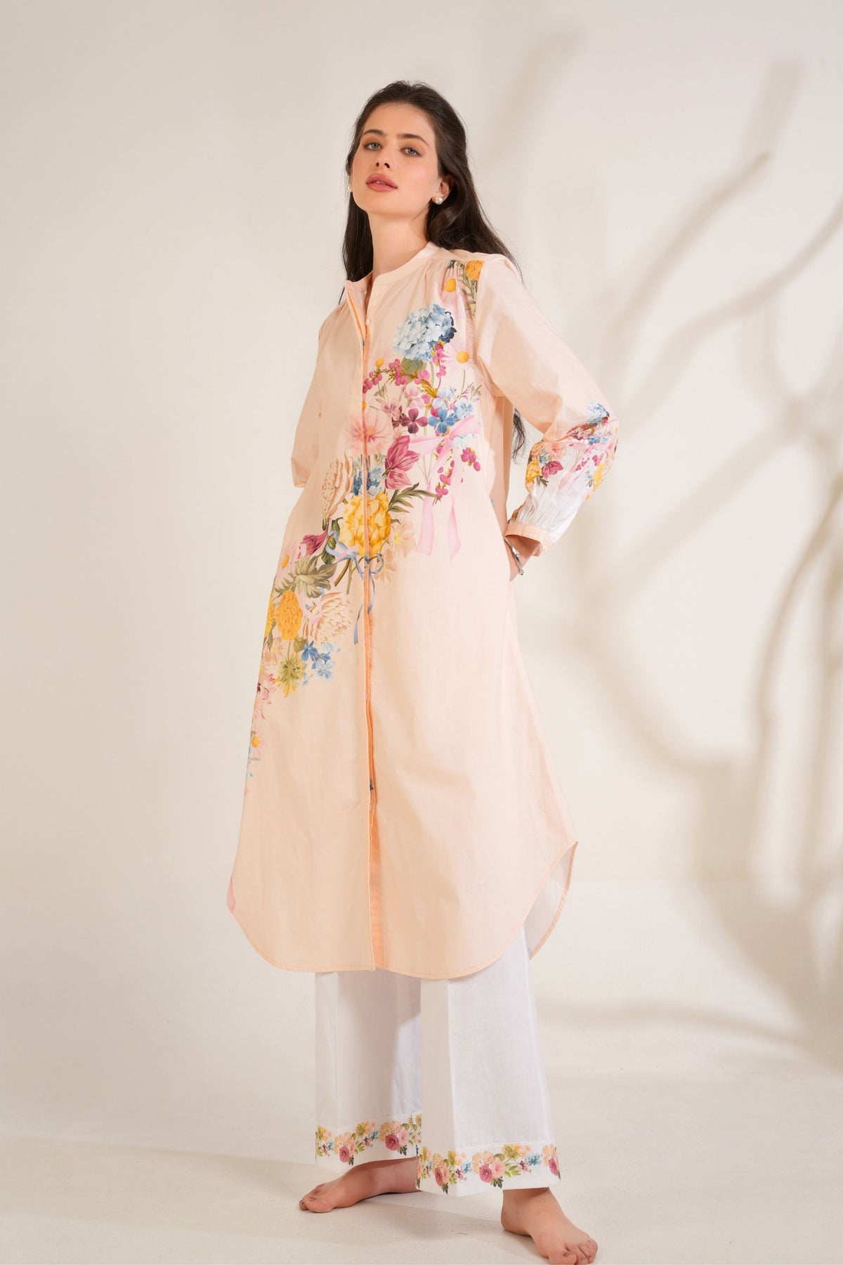 Peach Kurta Set