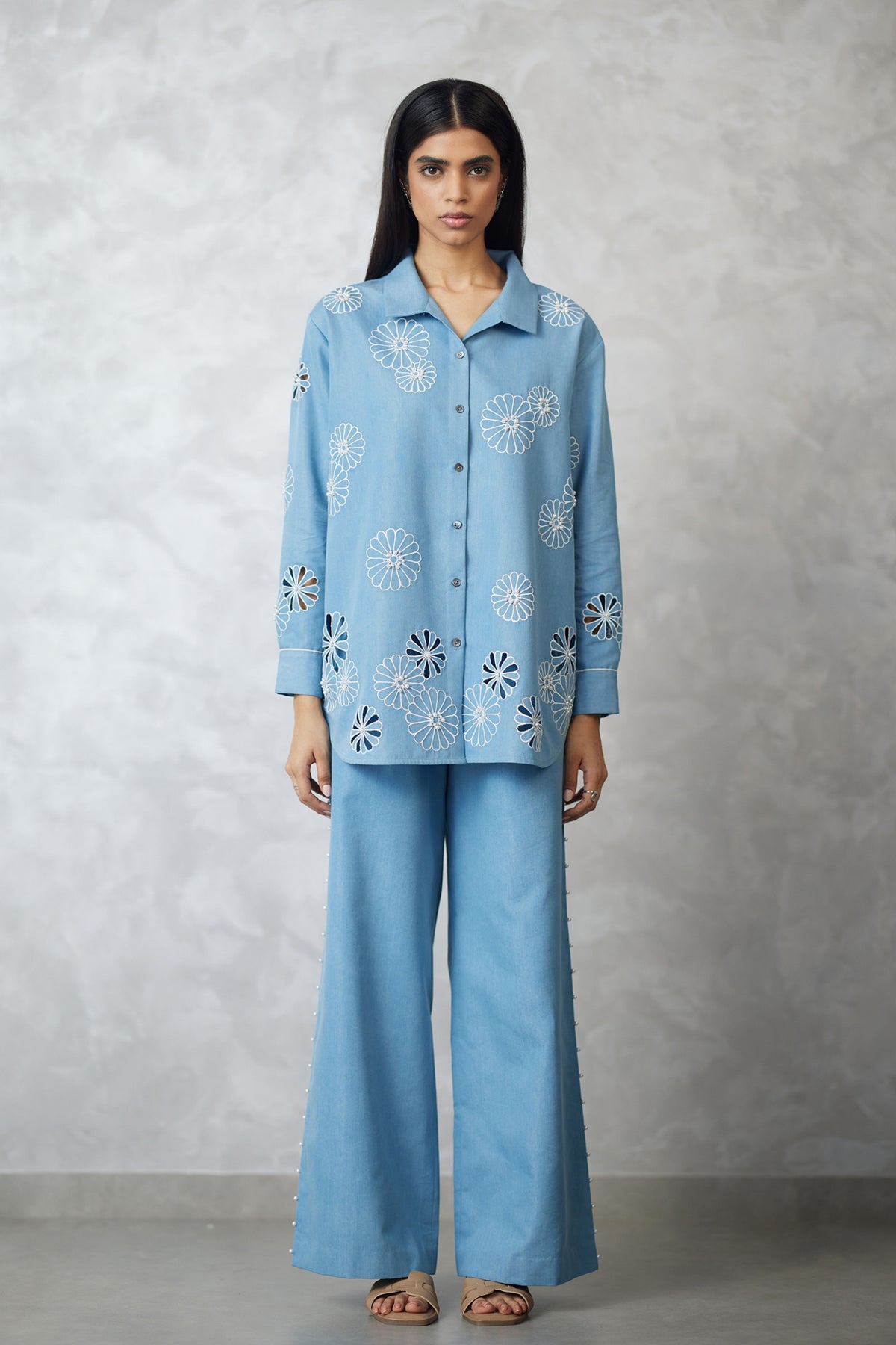 Light Blue Sleeve Co-ord Set